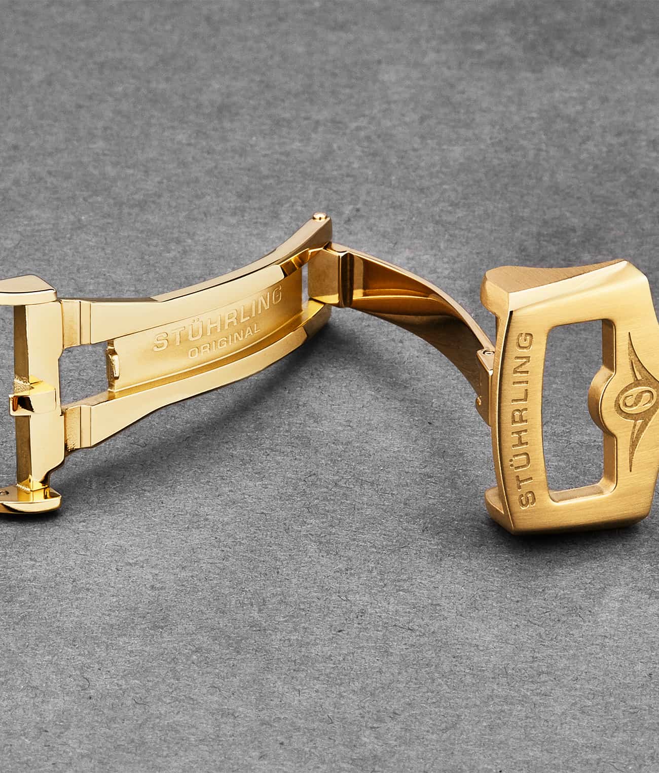 Stührling 20mm Leather Strap with Stainless Steel Deployant Buckle - Image 40