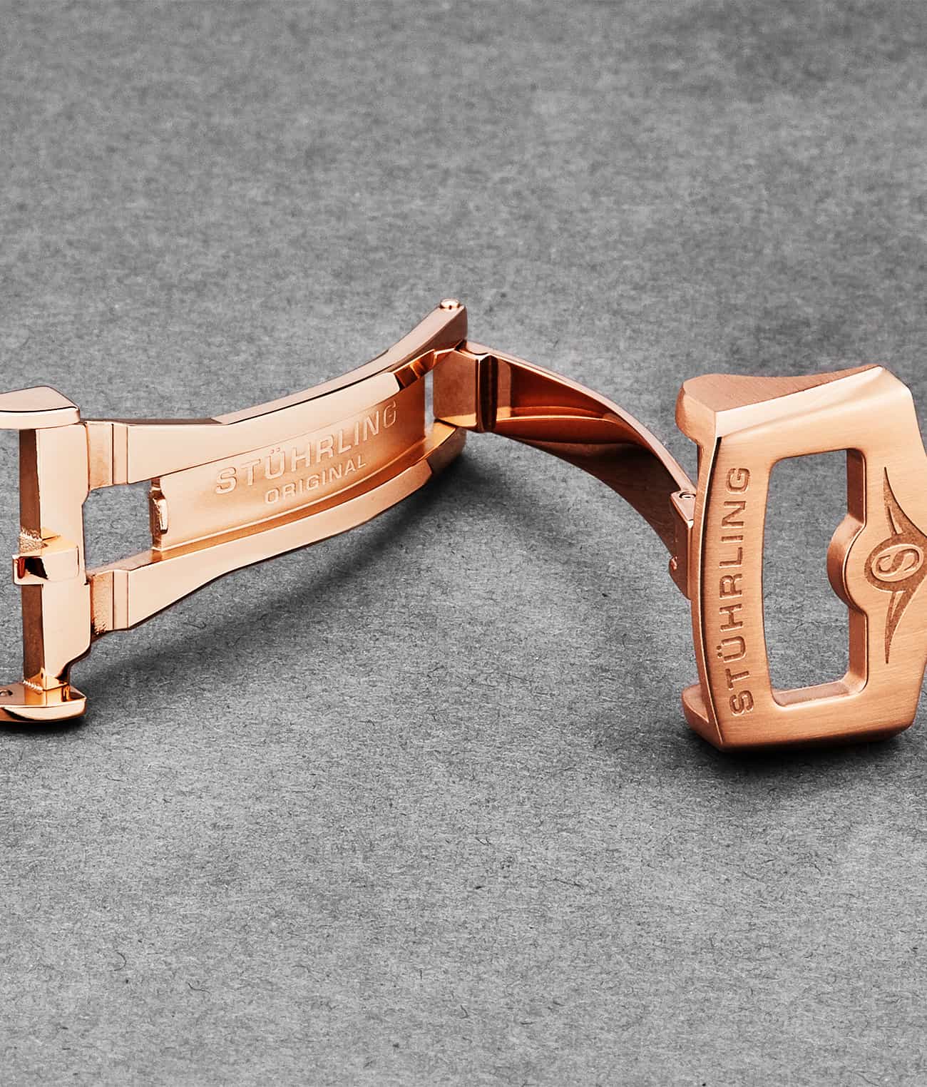 Stührling 20mm Leather Strap with Stainless Steel Deployant Buckle - Image 45