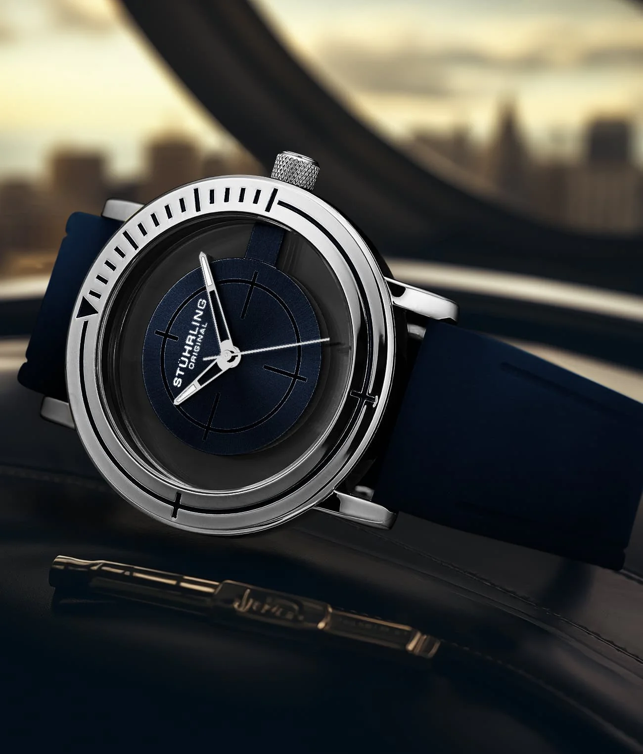 Stührling Sniper 3915 Quartz 42mm Classic Aviator - Image 4