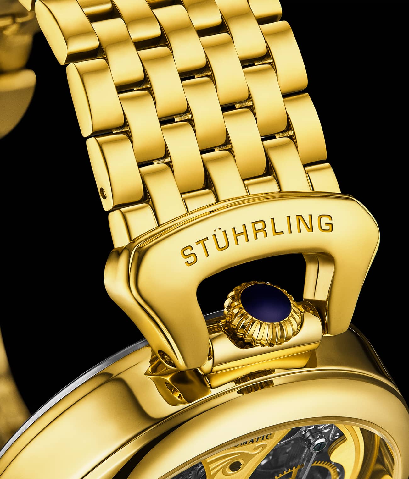 Stührling Emperor's Grandeur 4003 Dual Time Automatic 46mm Skeleton - Image 12