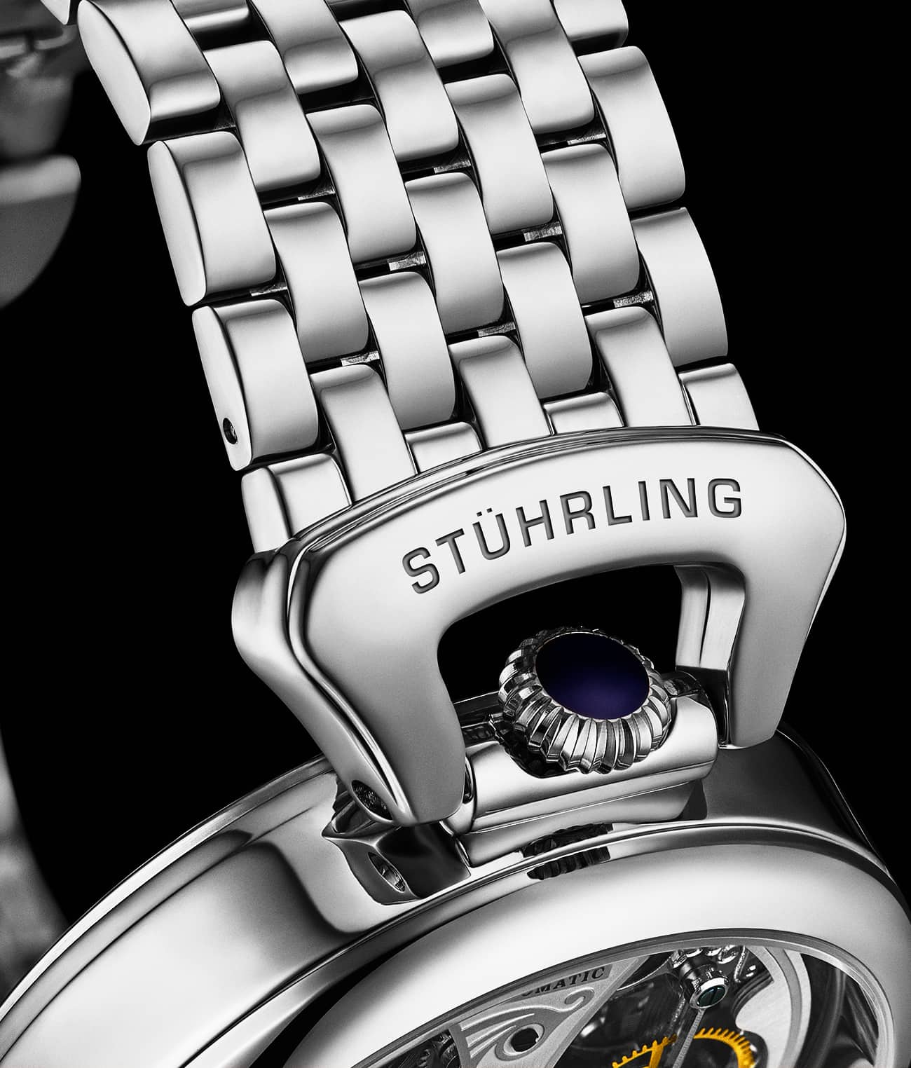 Stührling Emperor's Grandeur 4003 Dual Time Automatic 46mm Skeleton - Image 8
