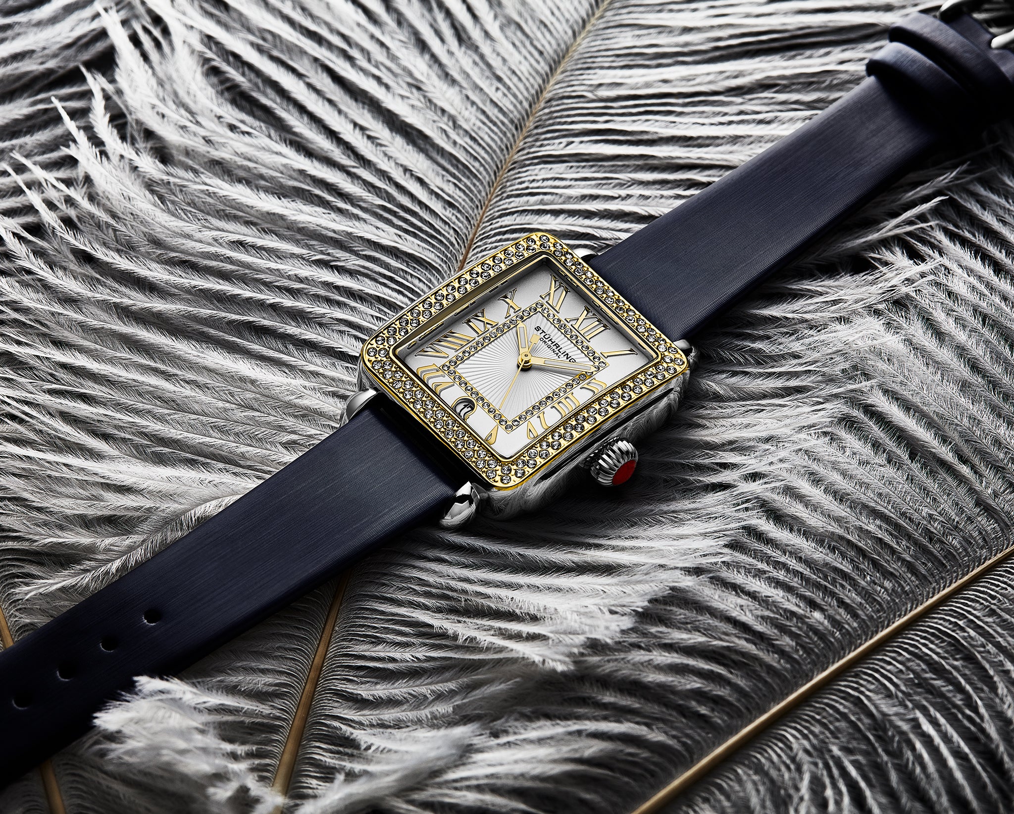 Stührling VivreLuxe 4060L 34mm Rectangle Ladies Quartz Fashion Watch - Image 12