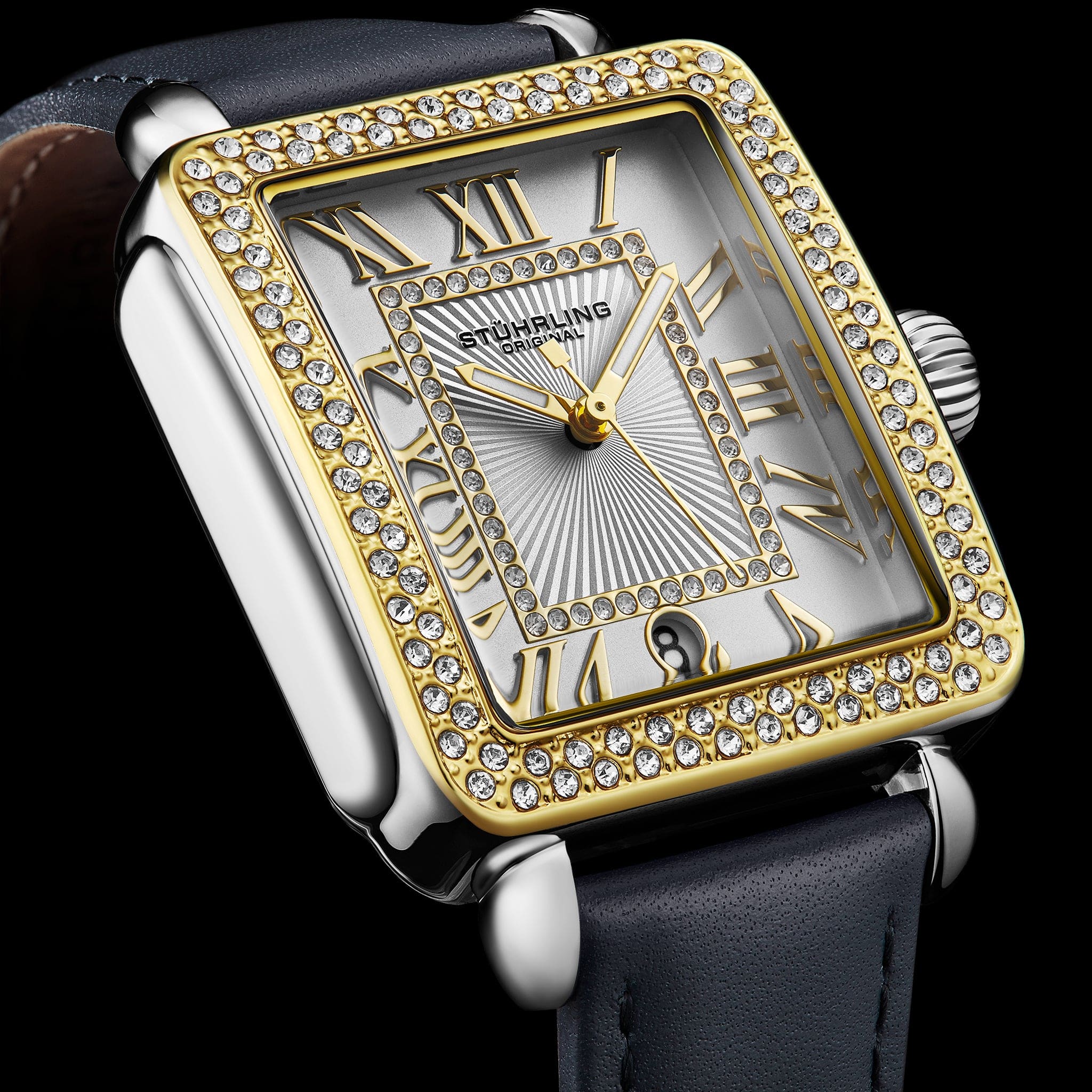 Stührling VivreLuxe 4060L 34mm Rectangle Ladies Quartz Fashion Watch - Image 15