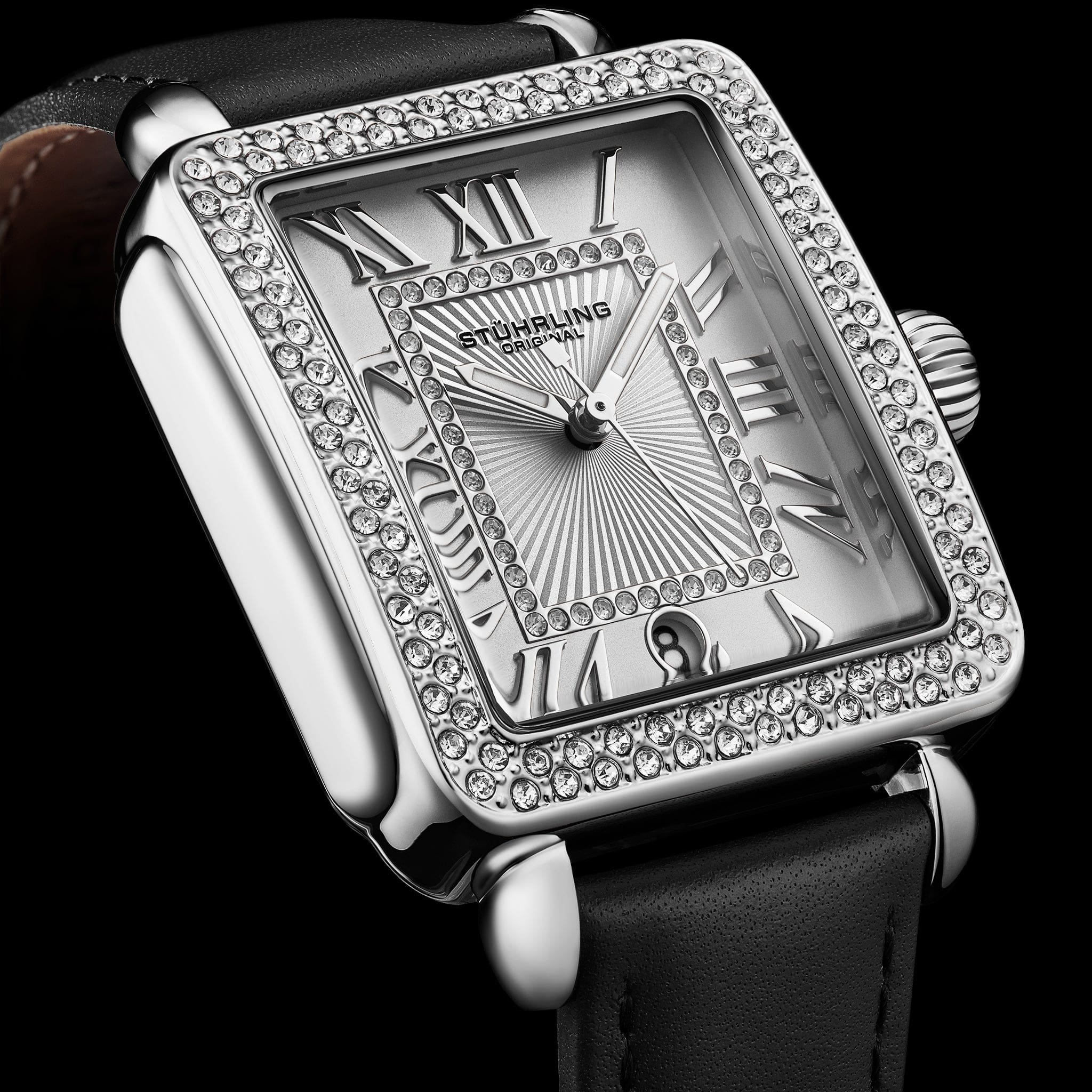 Stührling VivreLuxe 4060L 34mm Rectangle Ladies Quartz Fashion Watch - Image 2