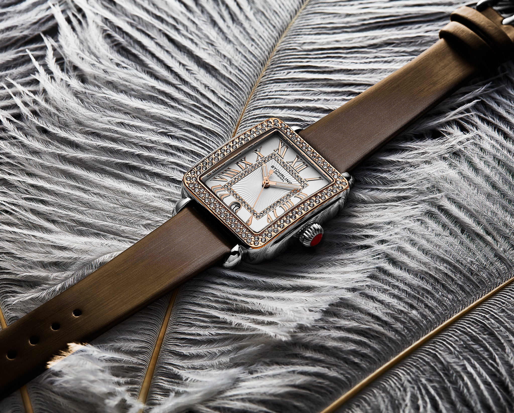 Stührling VivreLuxe 4060L 34mm Rectangle Ladies Quartz Fashion Watch - Image 23