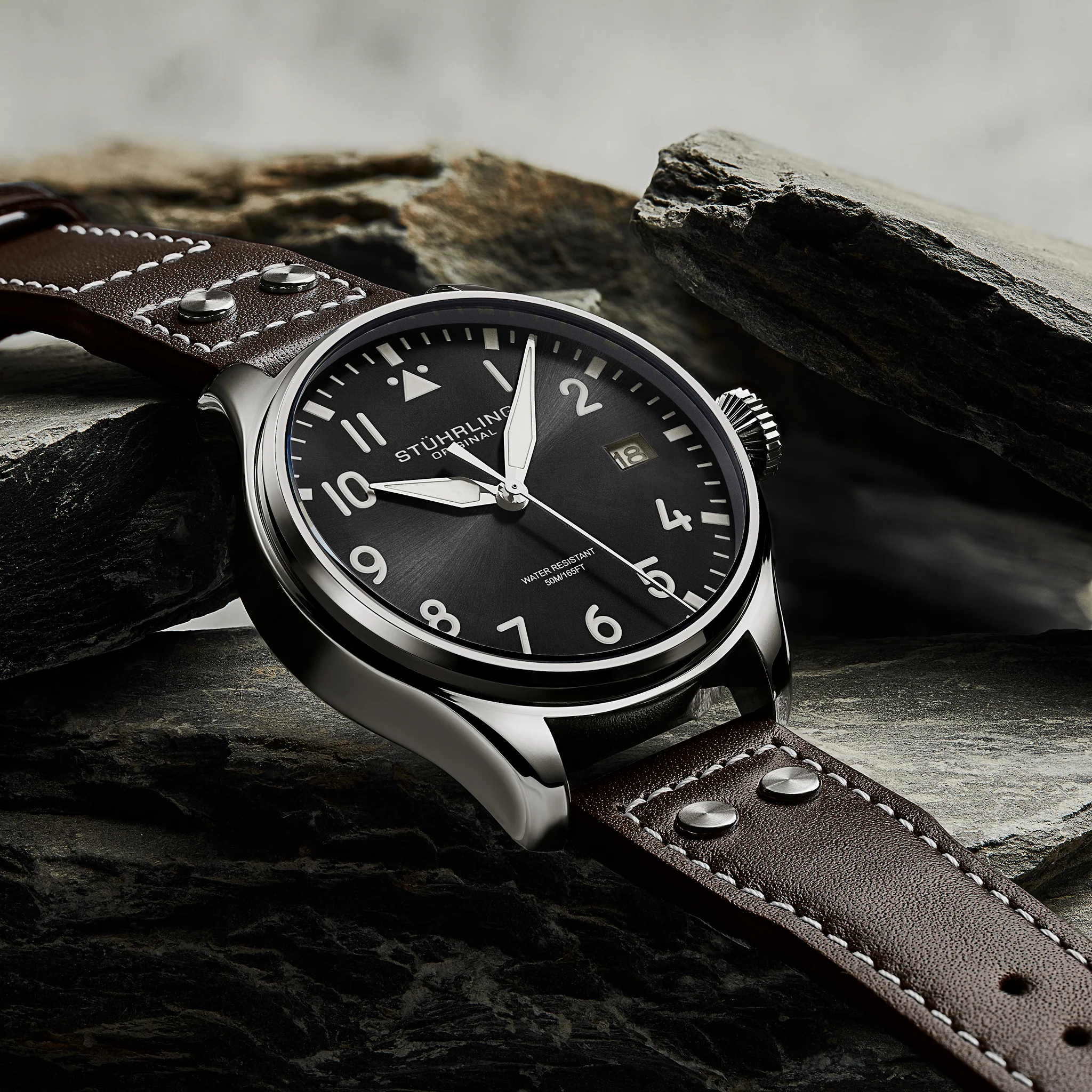 Stührling Airman 4078 Quartz Men’s 43mm Pilot Watch - Image 3