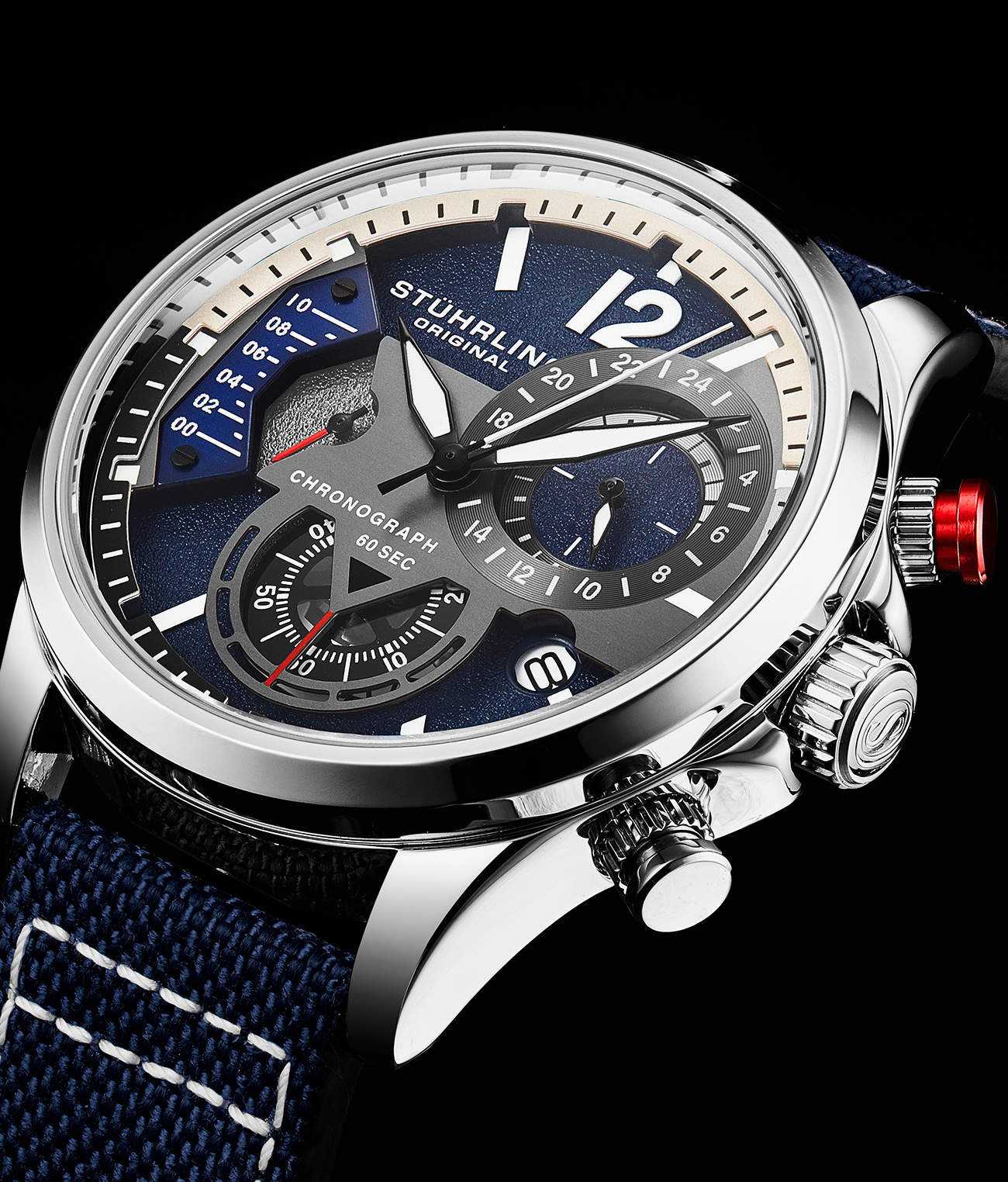 Stührling Cordura 908 Quartz 45mm Aviator - Image 6