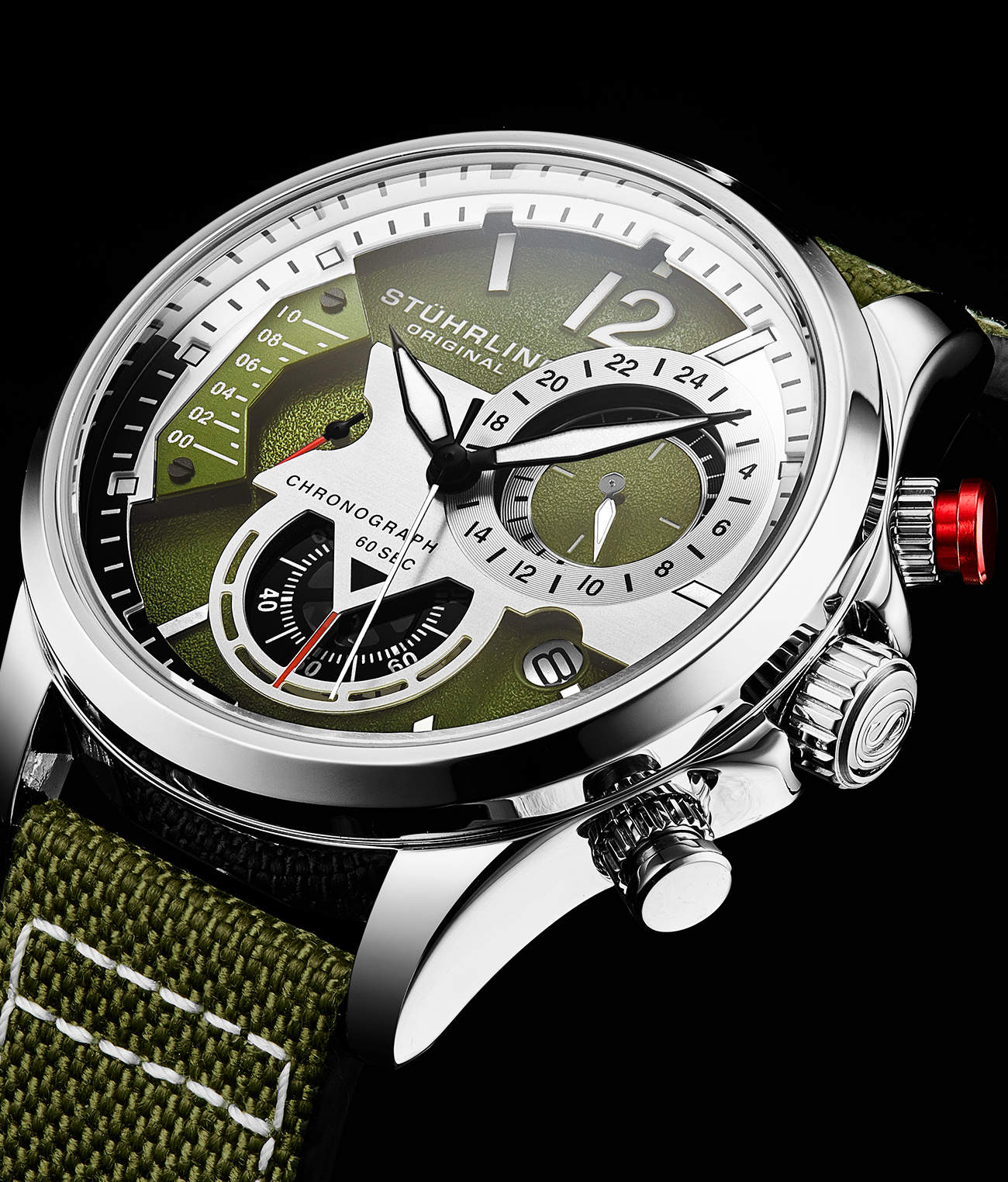Stührling Cordura 908 Quartz 45mm Aviator - Image 9