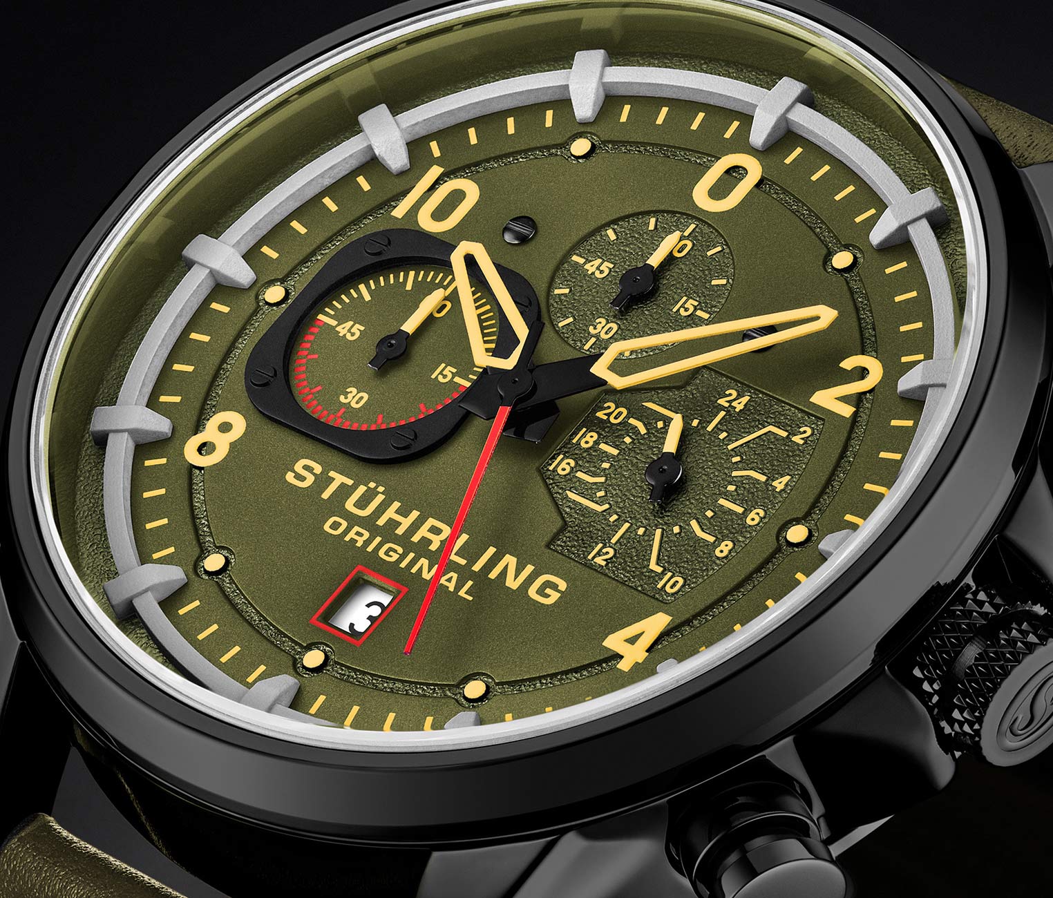 Stührling Volda 929 Aviator 45mm Quartz Watch - Image 15