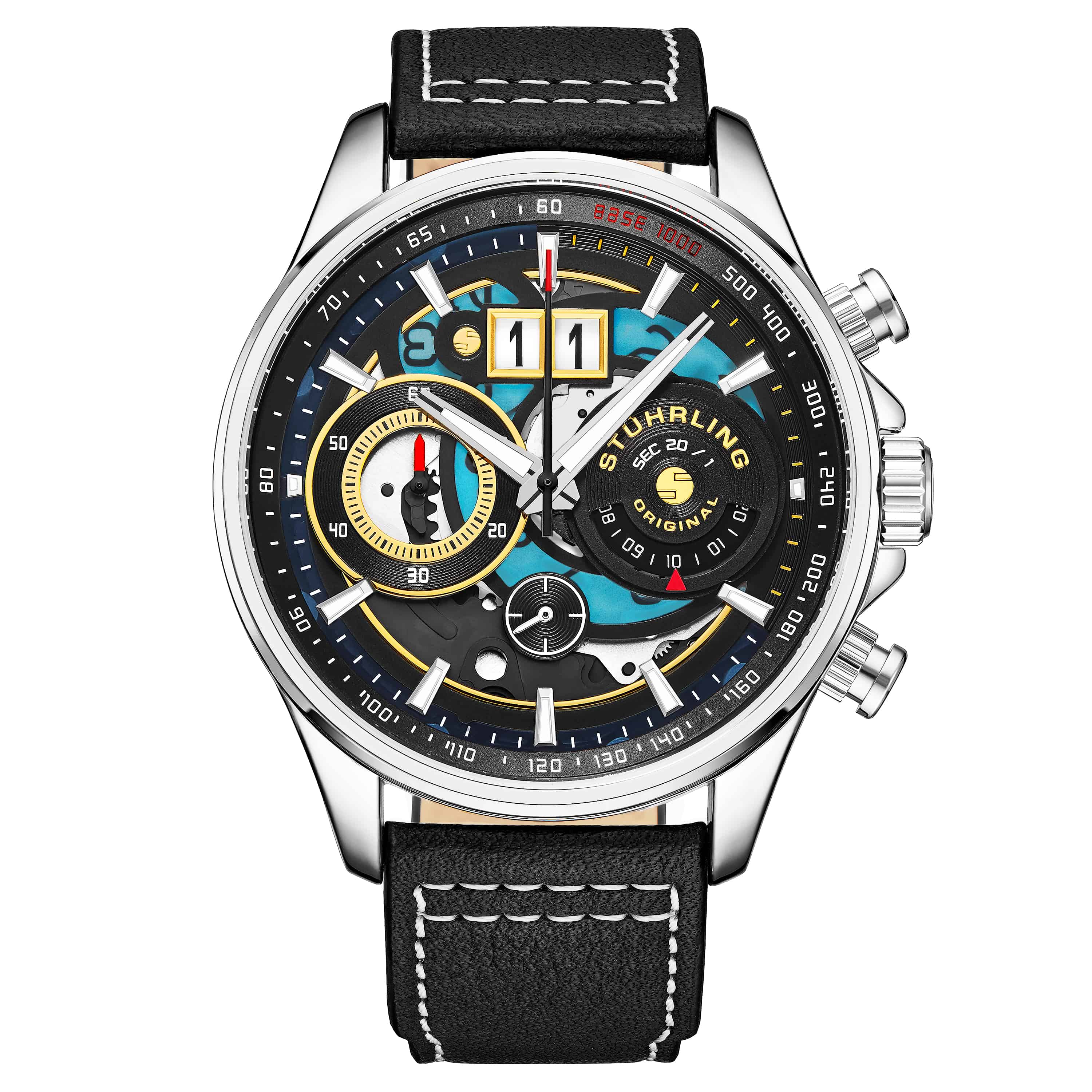 Stührling Ace Aviator Chronograph & Tachymeter 4010 Quartz 45mm - Image 10