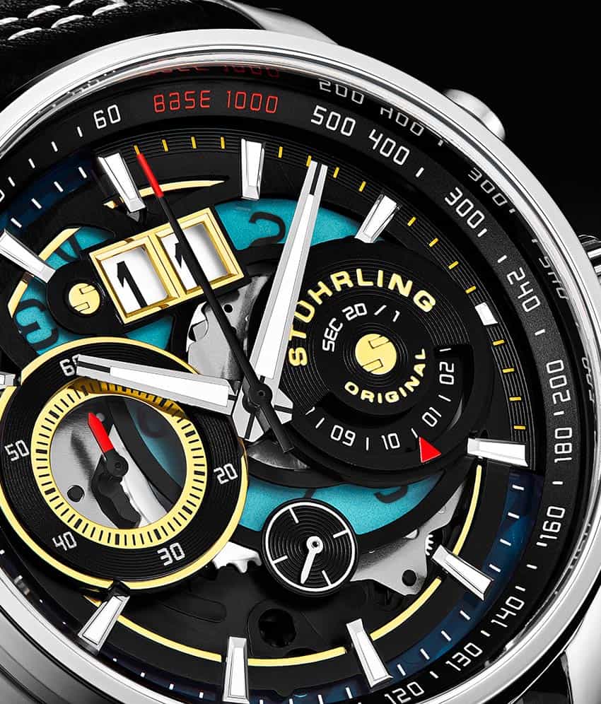 Stührling Ace Aviator Chronograph & Tachymeter 4010 Quartz 45mm - Image 13
