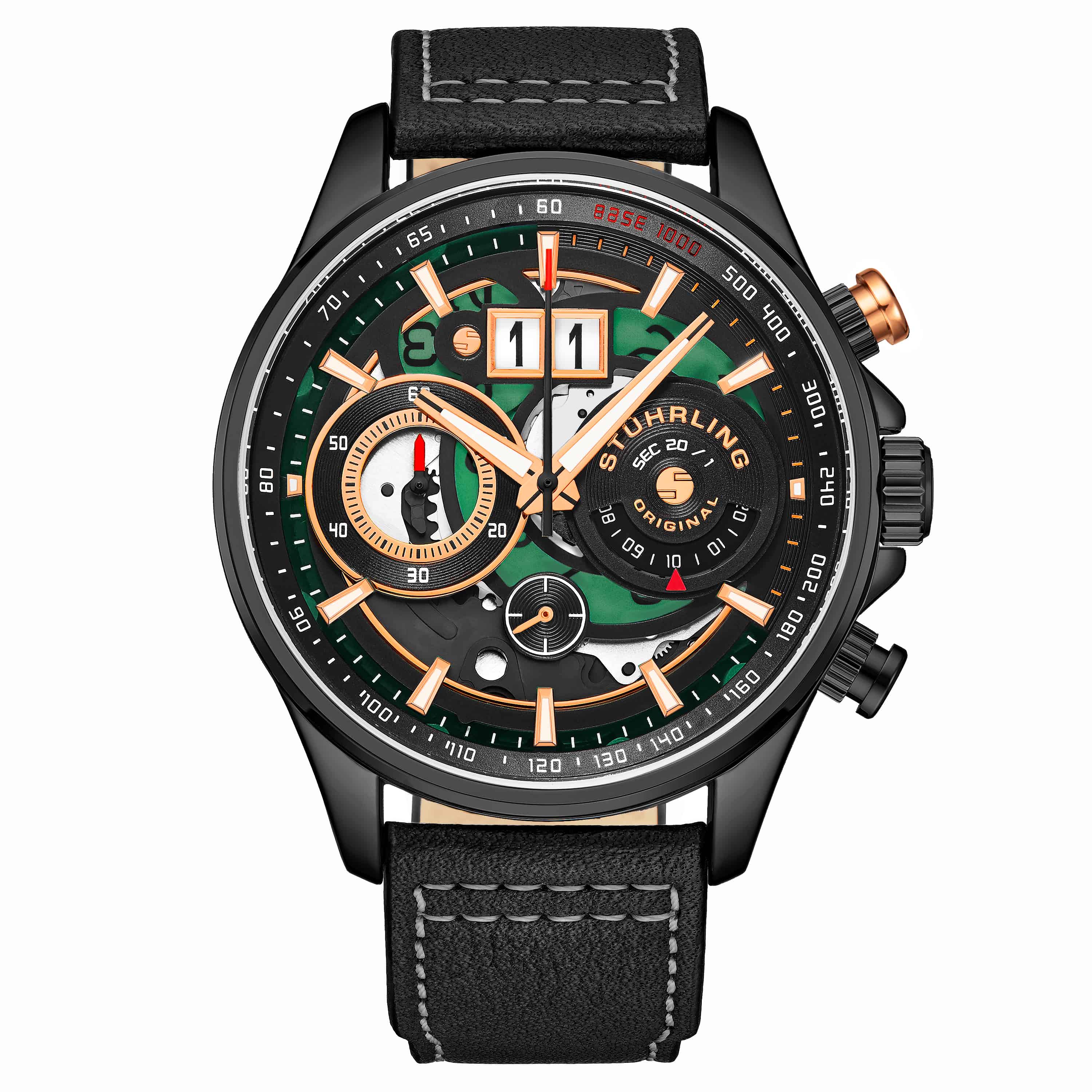 Stührling Ace Aviator Chronograph & Tachymeter 4010 Quartz 45mm - Image 14