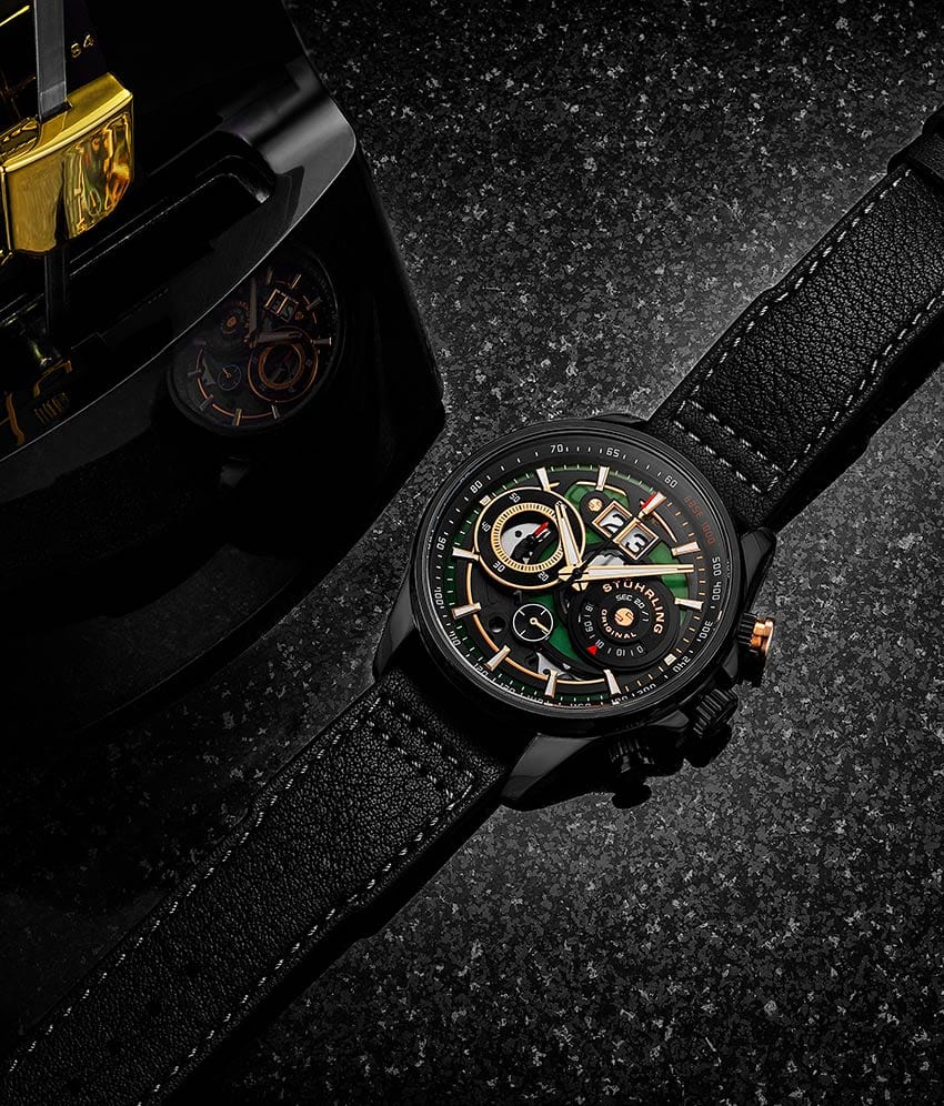 Stührling Ace Aviator Chronograph & Tachymeter 4010 Quartz 45mm - Image 16