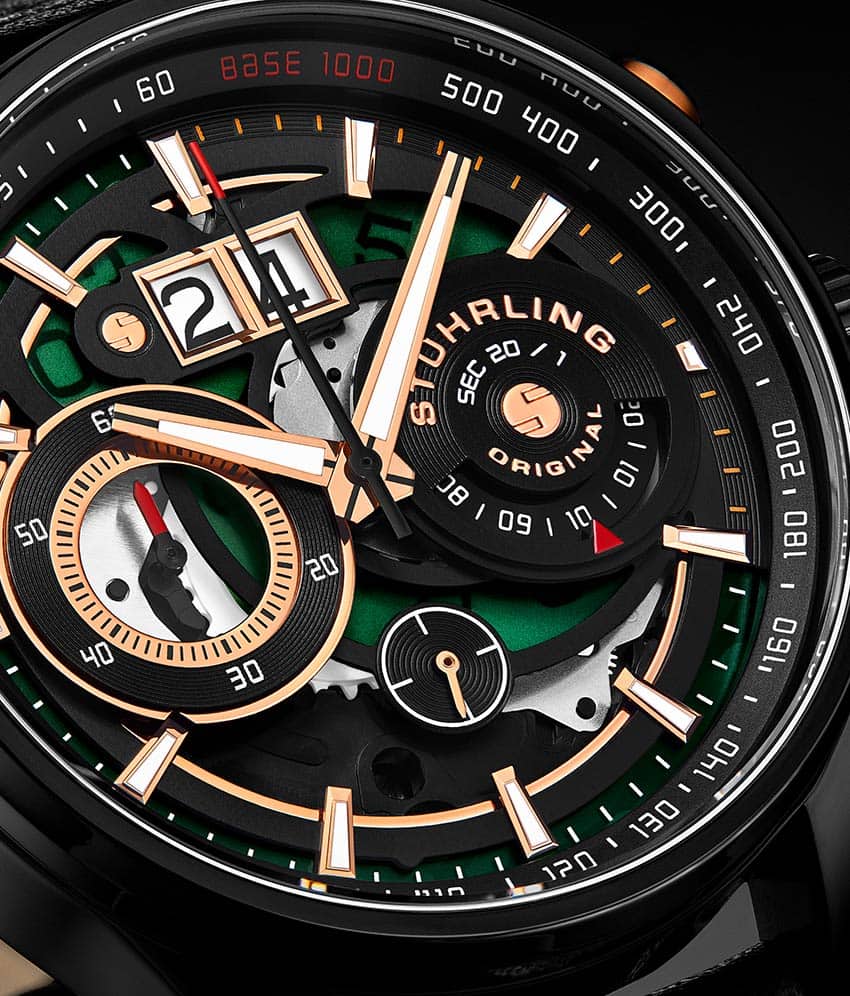 Stührling Ace Aviator Chronograph & Tachymeter 4010 Quartz 45mm - Image 17