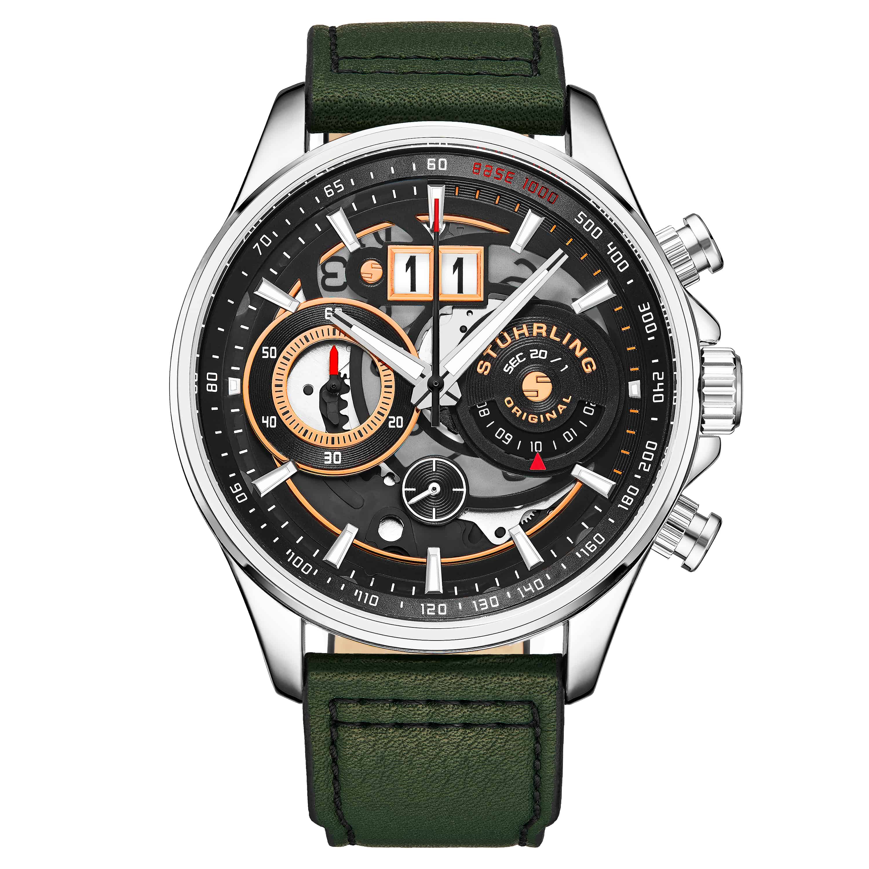 Stührling Ace Aviator Chronograph & Tachymeter 4010 Quartz 45mm - Image 5