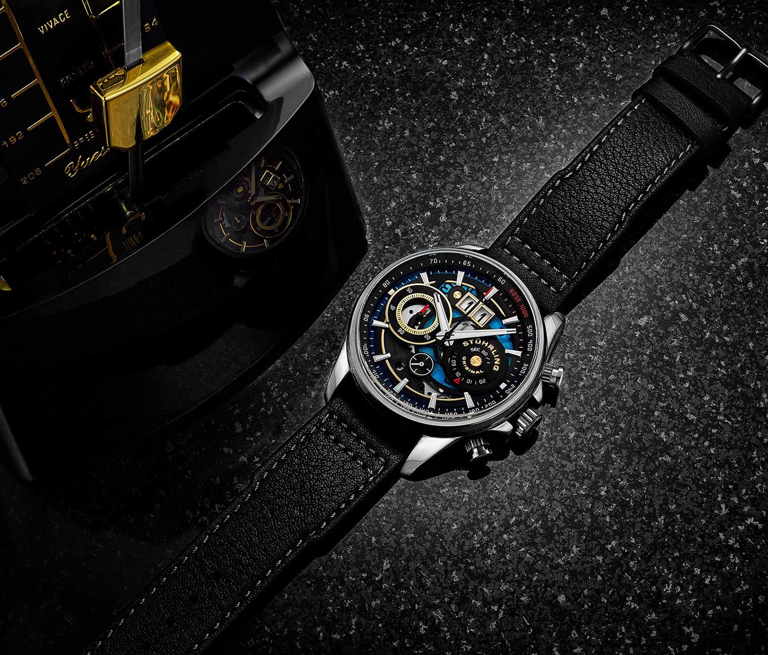Stührling Stührling Ace Aviator Chronograph & Tachymeter 923 Quartz 45mm - Image 12