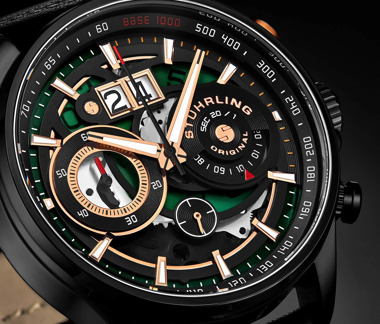 Stührling Stührling Ace Aviator Chronograph & Tachymeter 923 Quartz 45mm - Image 14