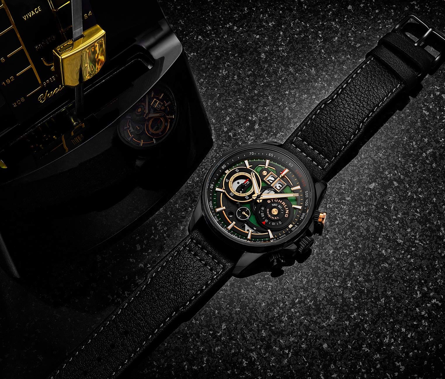 Stührling Stührling Ace Aviator Chronograph & Tachymeter 923 Quartz 45mm - Image 16