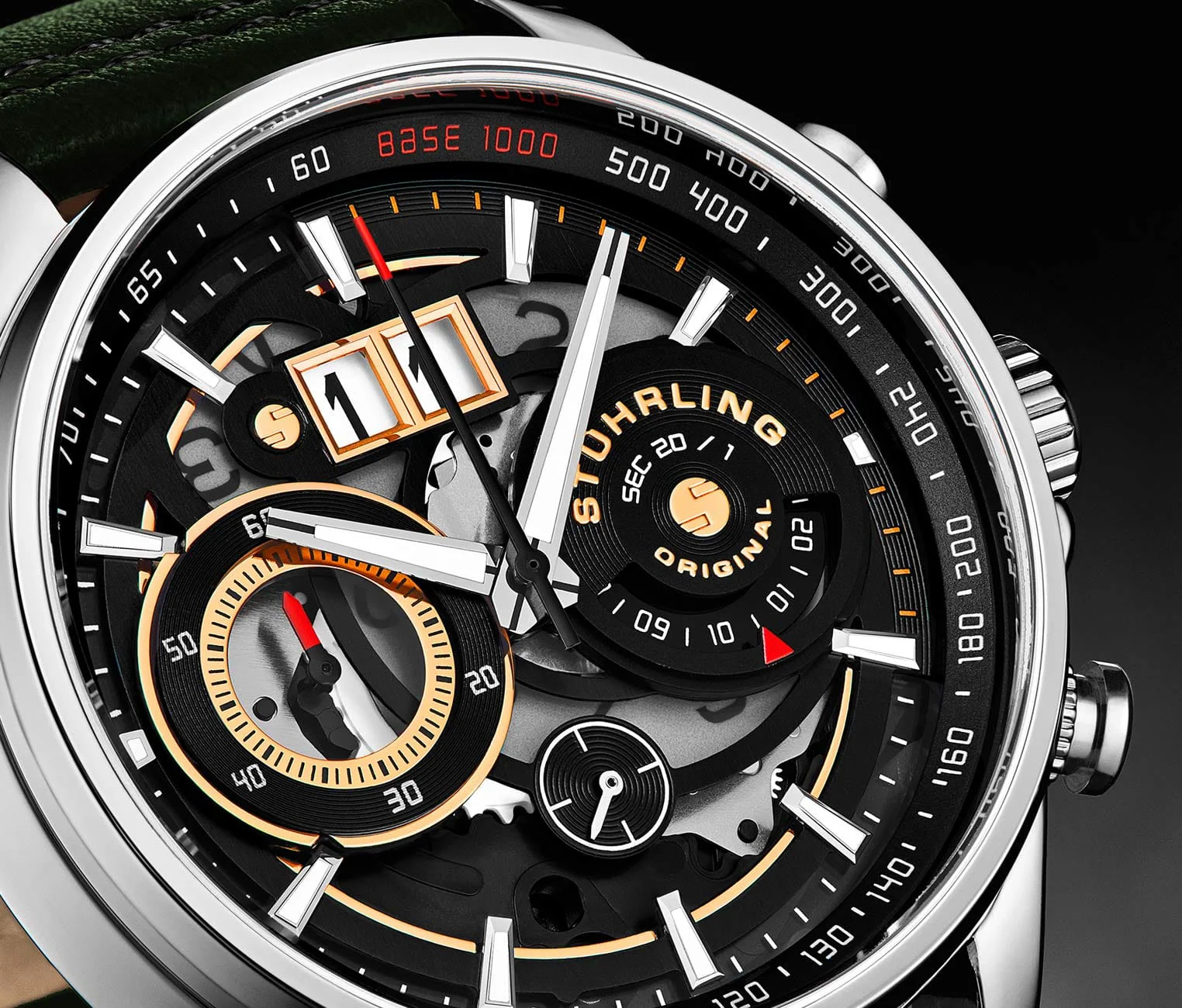 Stührling Stührling Ace Aviator Chronograph & Tachymeter 923 Quartz 45mm - Image 6