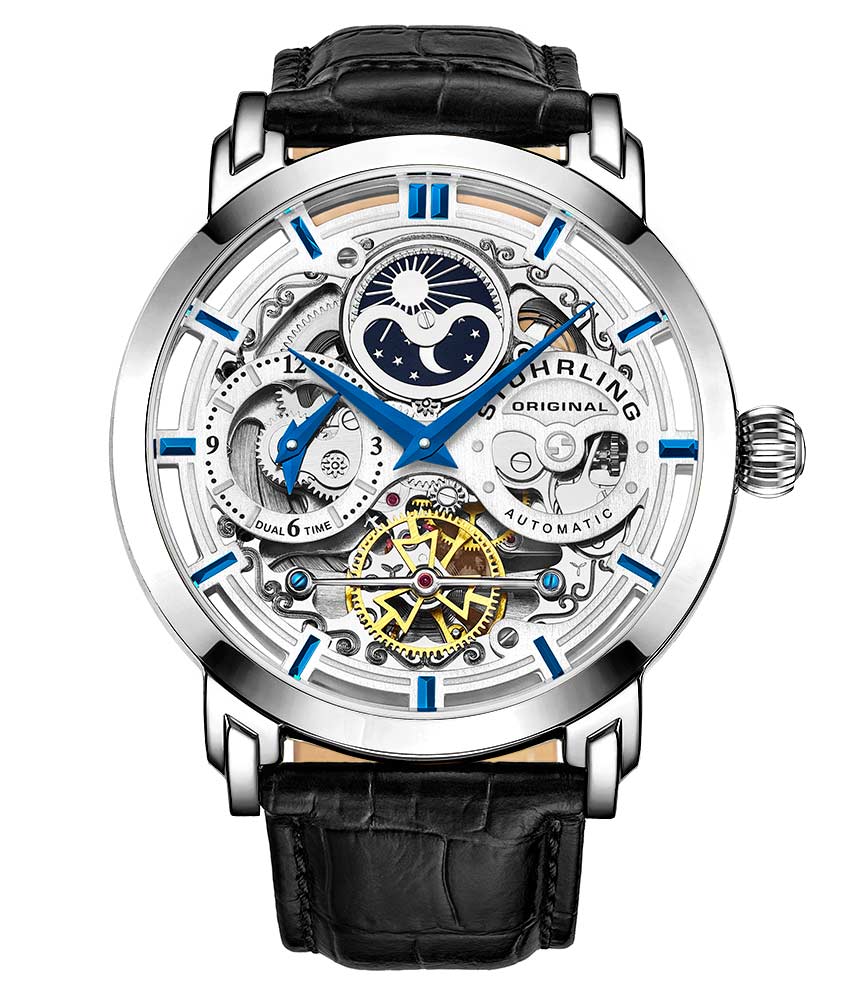 Stührling Anatol Dual Time 371 Automatic 46mm Skeleton