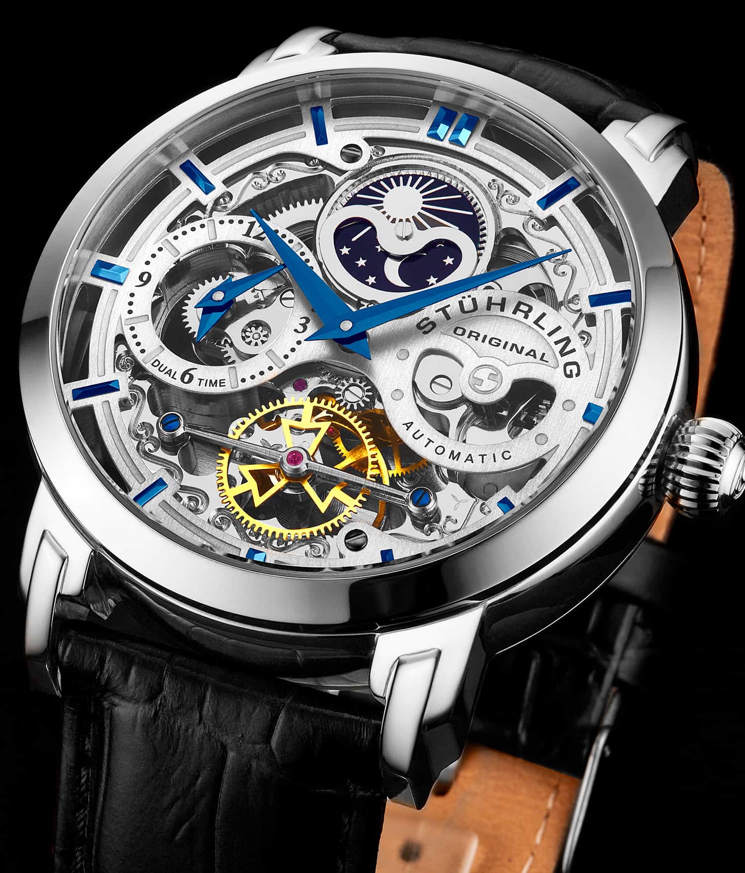 Stührling Anatol Dual Time 371 Automatic 46mm Skeleton - Image 2