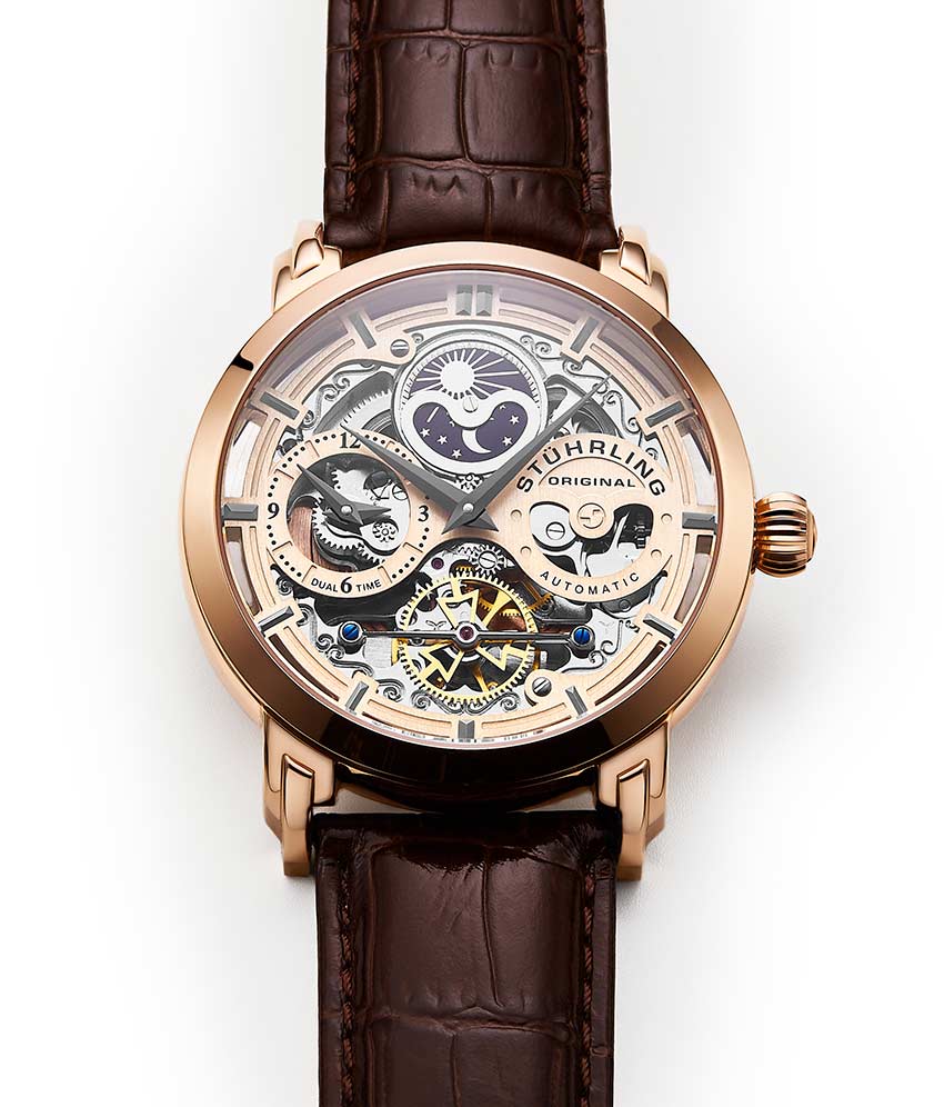 Stührling Anatol Dual Time 371 Automatic 46mm Skeleton - Image 22