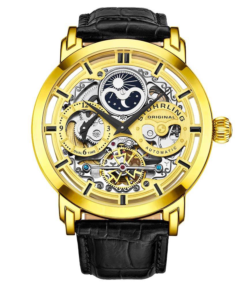 Stührling Anatol Dual Time 371 Automatic 46mm Skeleton - Image 25