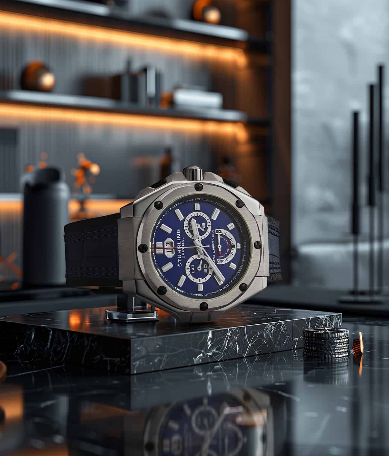 Stührling APO Chrono X 1018 44mm Timepiece - Image 11