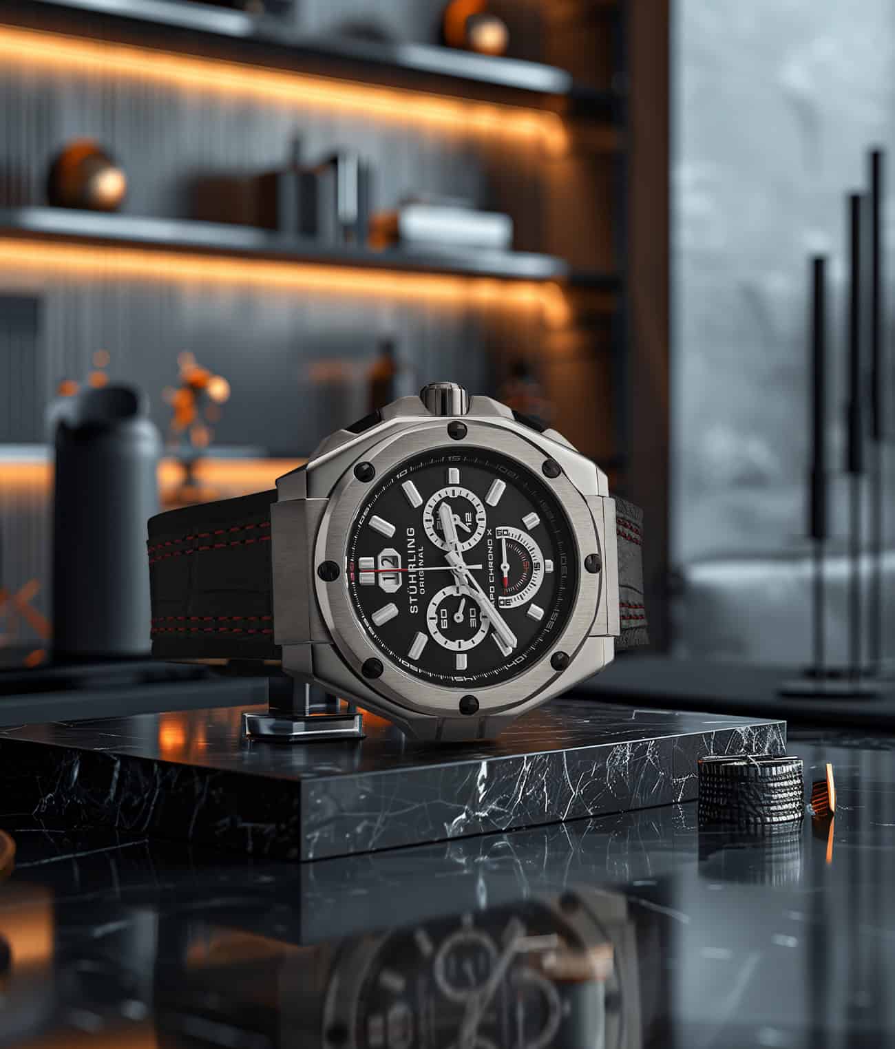Stührling APO Chrono X 1018 44mm Timepiece - Image 5