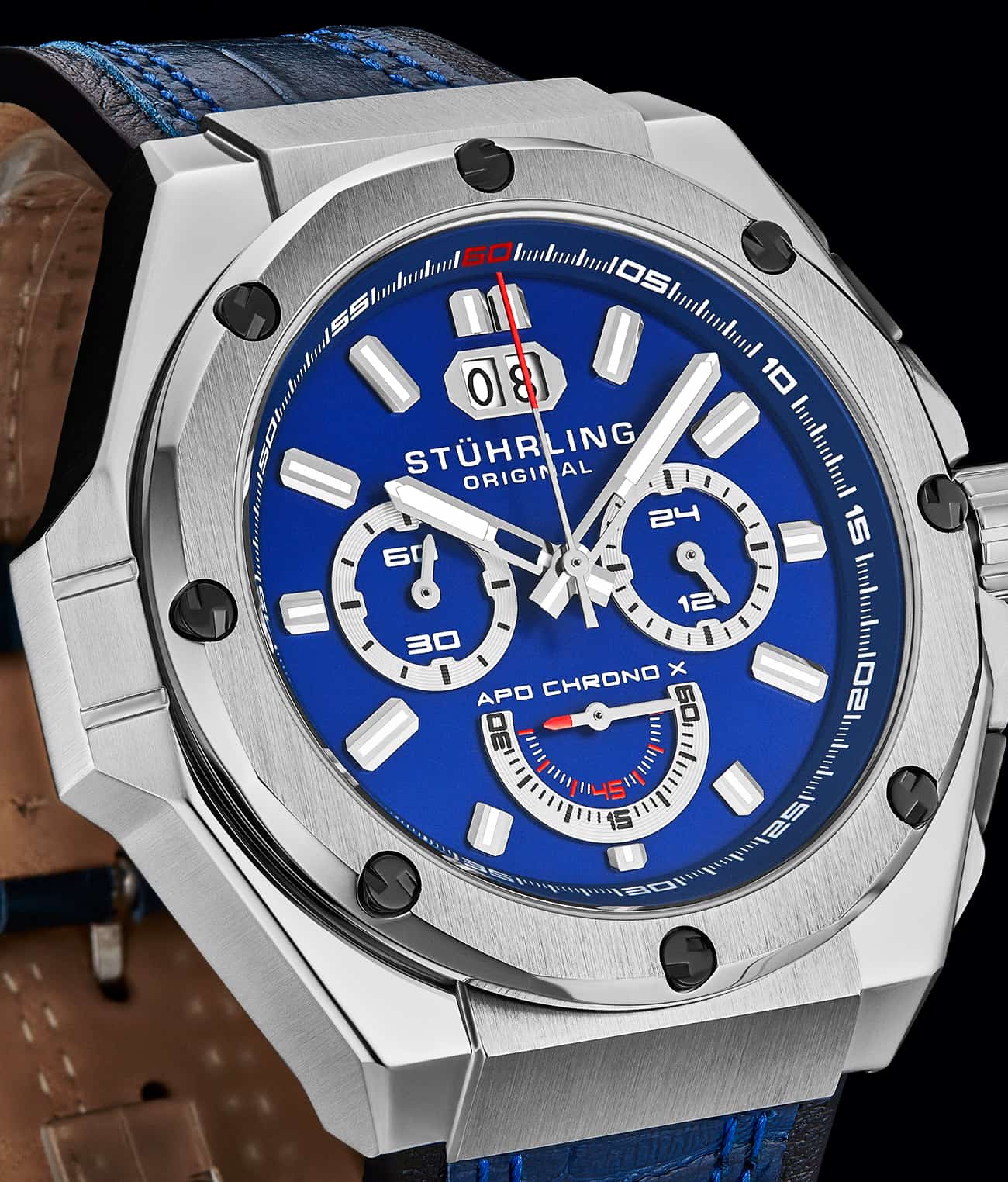 Stührling APO Chrono X 1018 44mm Timepiece - Image 9