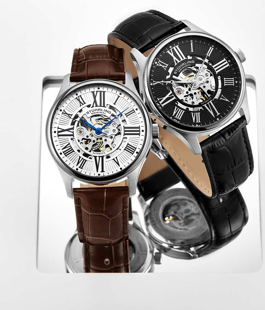 Stührling Atrium 3942 & 3942M Automatic 42mm Skeleton - Image 21