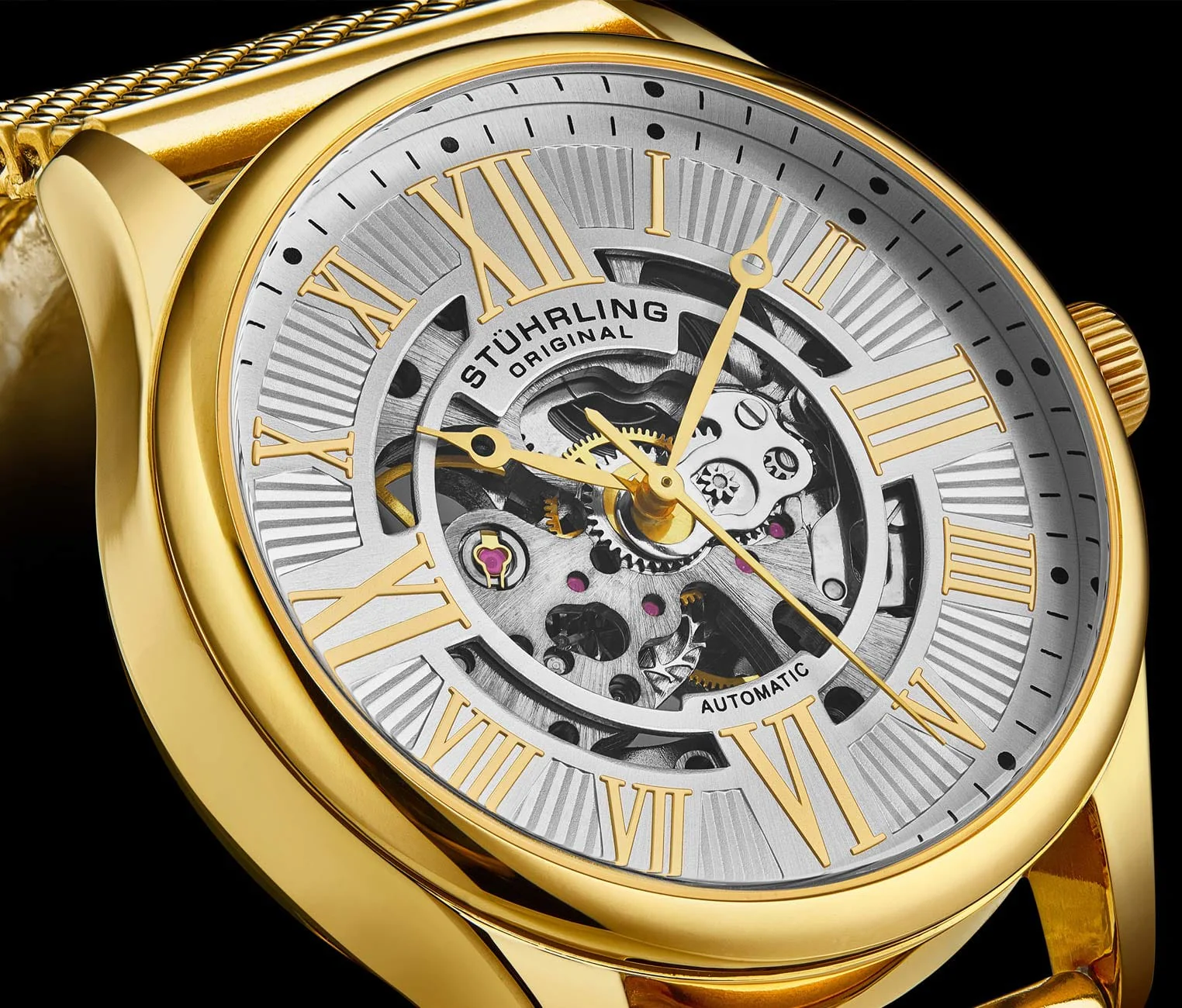 Stührling Atrium 3942 & 3942M Automatic 42mm Skeleton - Image 25