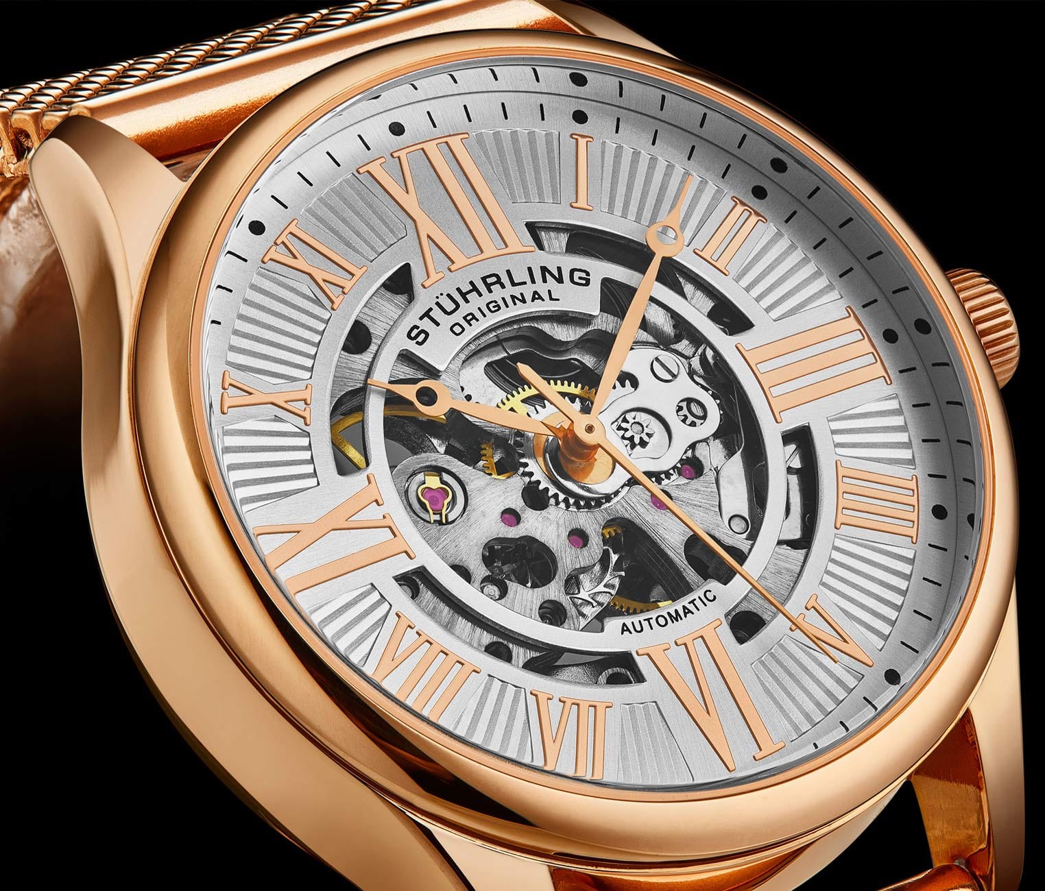 Stührling Atrium 3942 & 3942M Automatic 42mm Skeleton - Image 29