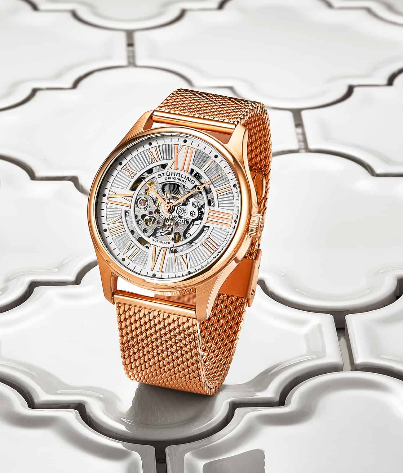 Stührling Atrium 3942 & 3942M Automatic 42mm Skeleton - Image 31