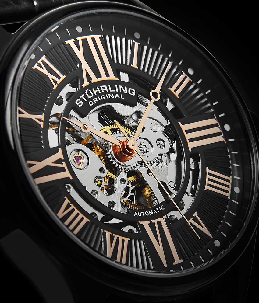 Stührling Atrium 3942 & 3942M Automatic 42mm Skeleton - Image 33