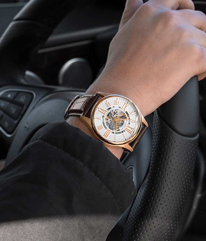 Stührling Atrium 3942 & 3942M Automatic 42mm Skeleton - Image 41