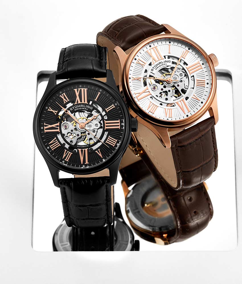 Stührling Atrium 3942 & 3942M Automatic 42mm Skeleton - Image 42