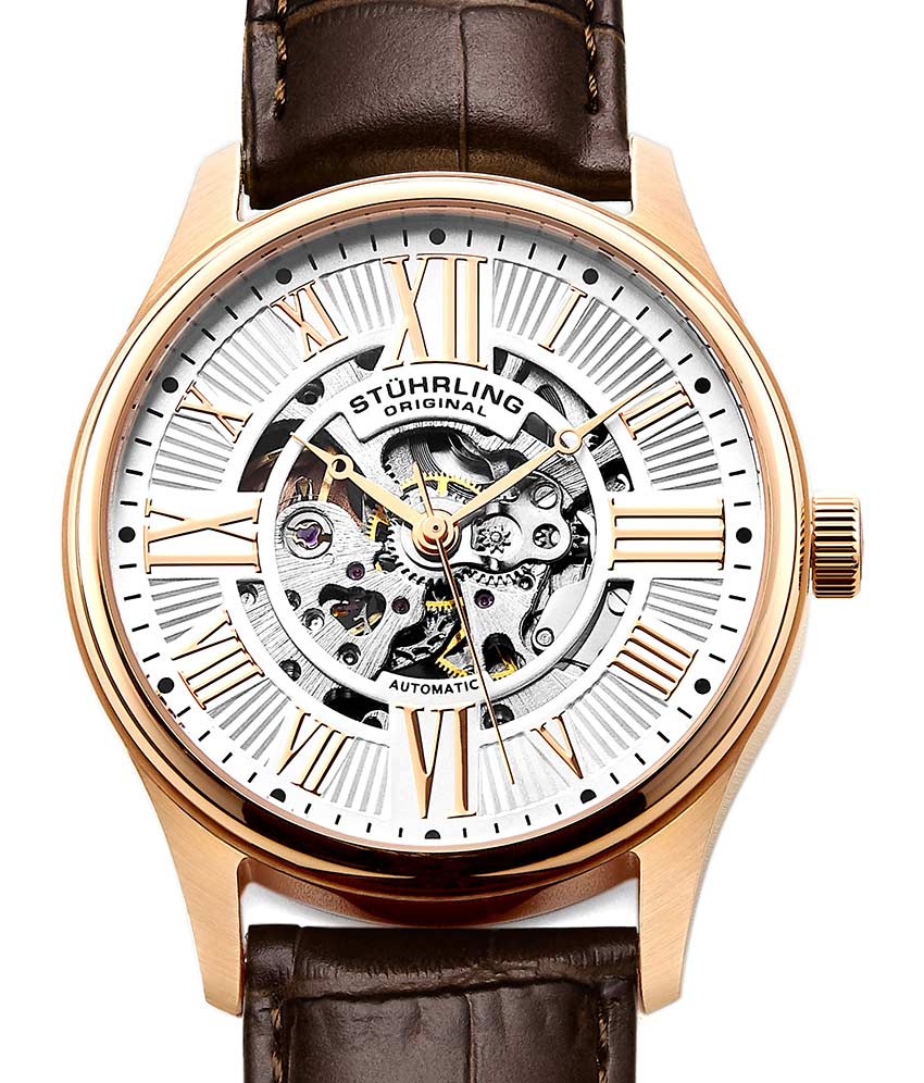 Stührling Atrium 3942 & 3942M Automatic 42mm Skeleton - Image 43