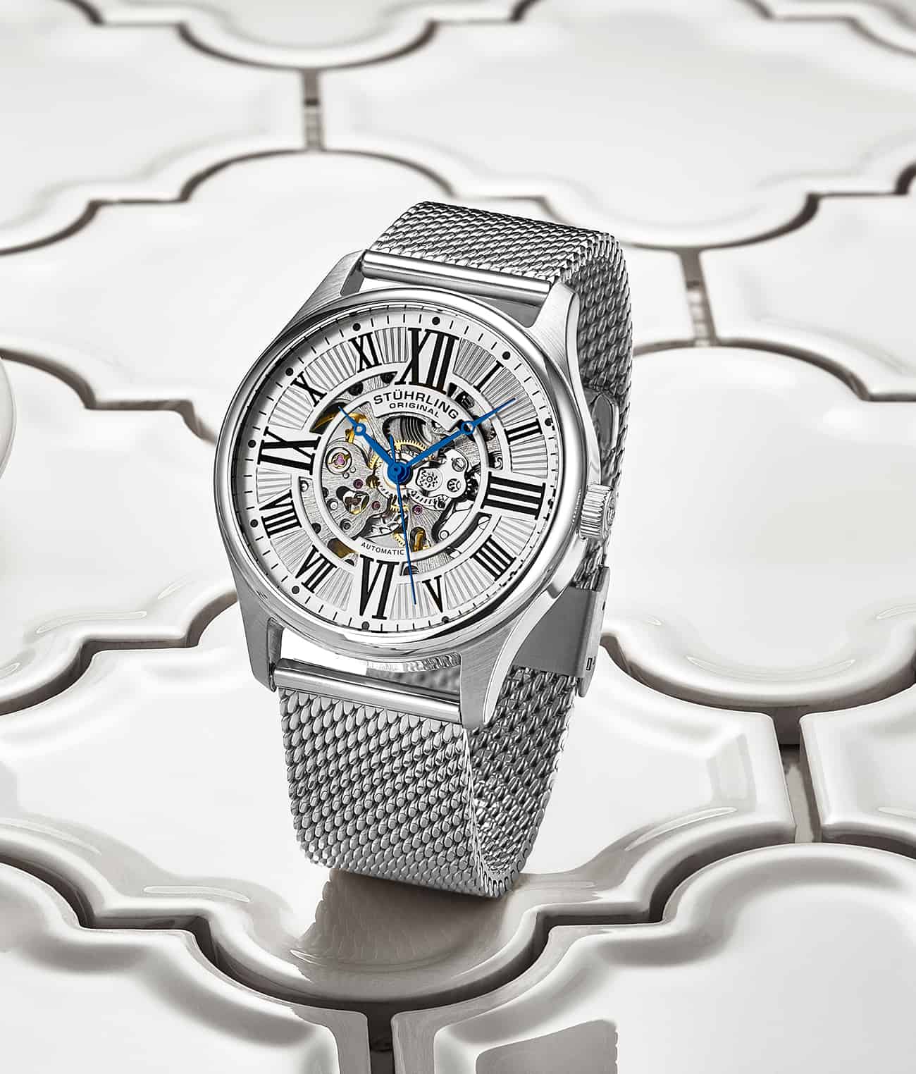 Stührling Atrium 3942 & 3942M Automatic 42mm Skeleton - Image 48