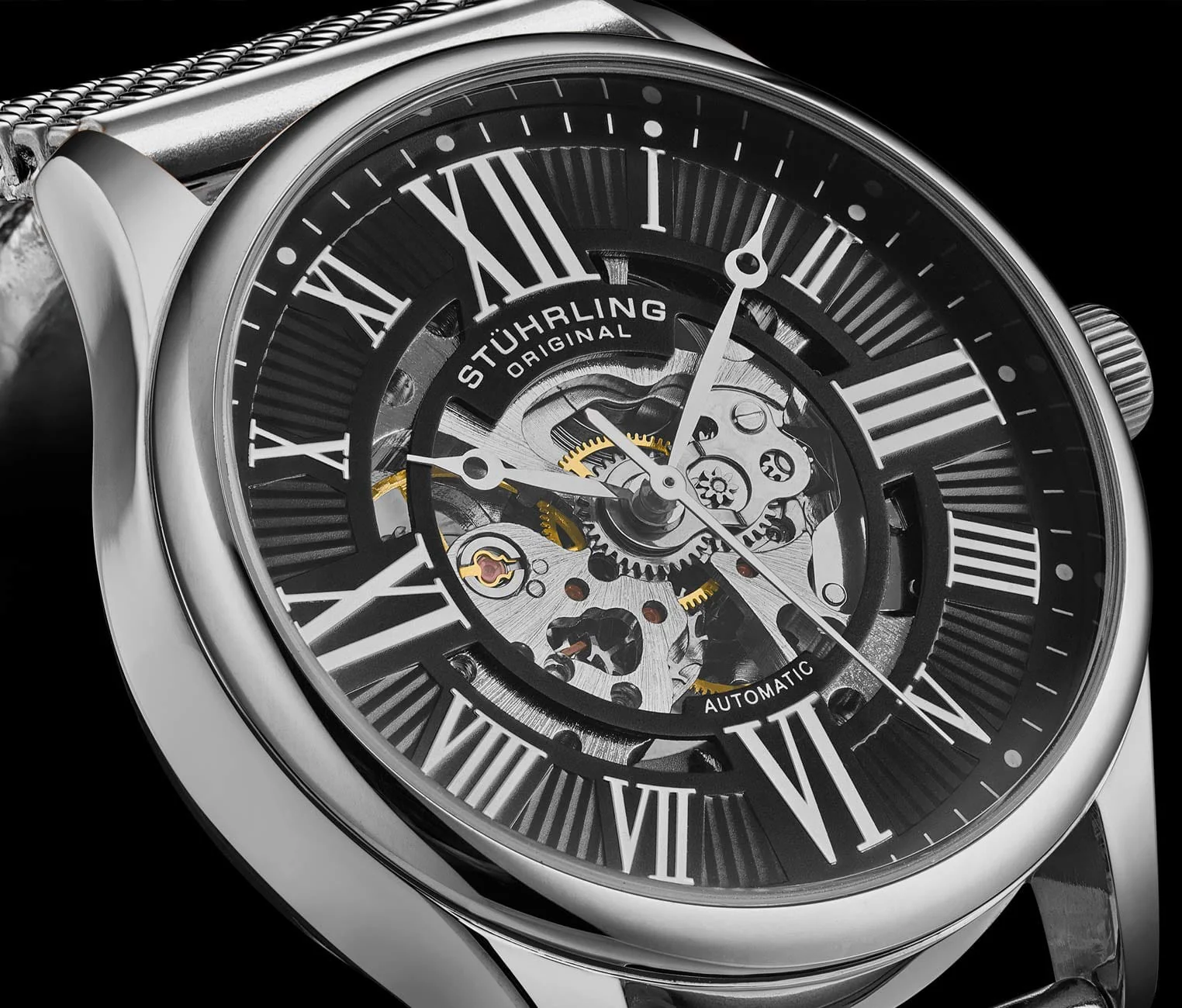 Stührling Atrium 3942 & 3942M Automatic 42mm Skeleton - Image 50