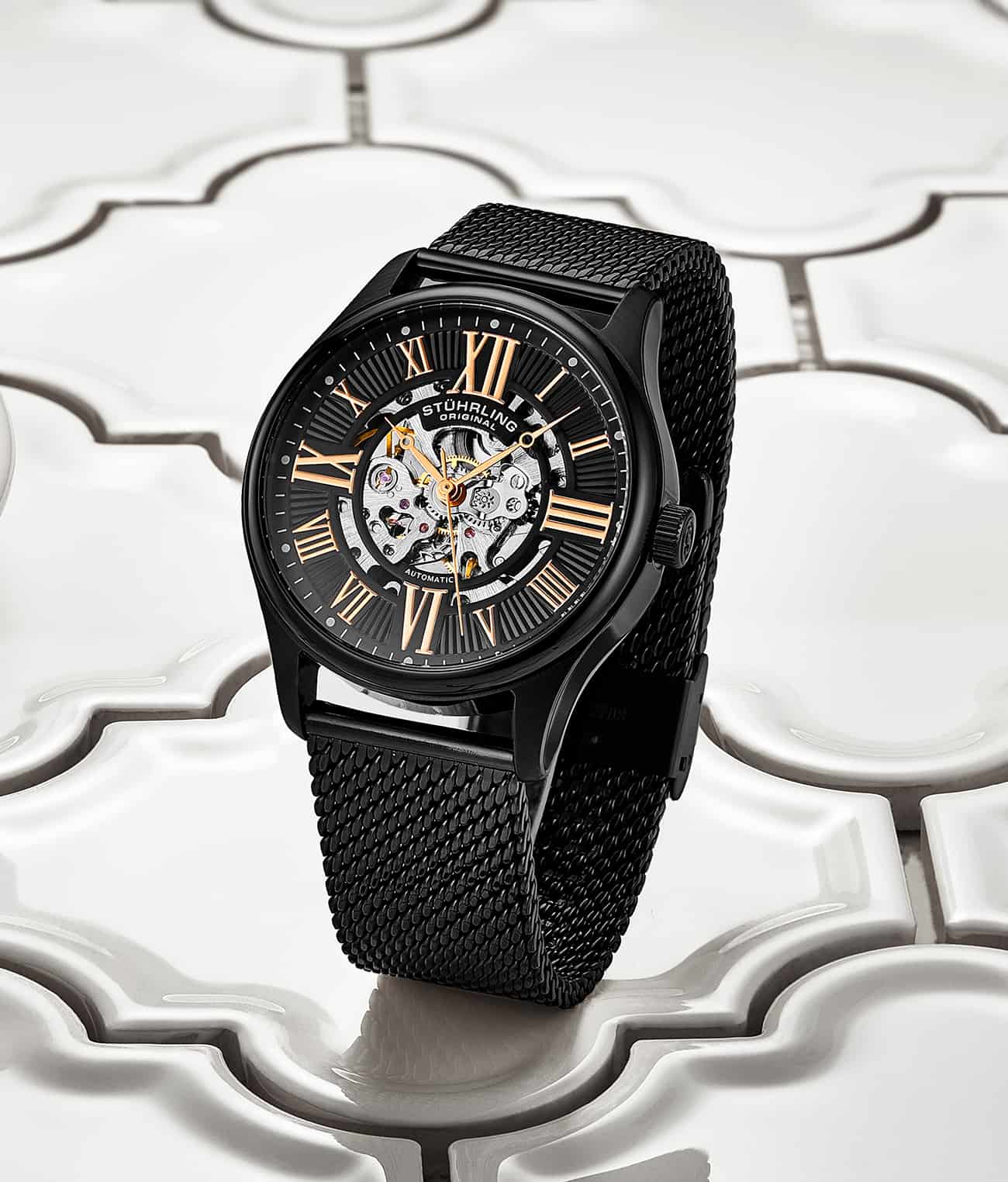 Stührling Atrium 3942 & 3942M Automatic 42mm Skeleton - Image 55