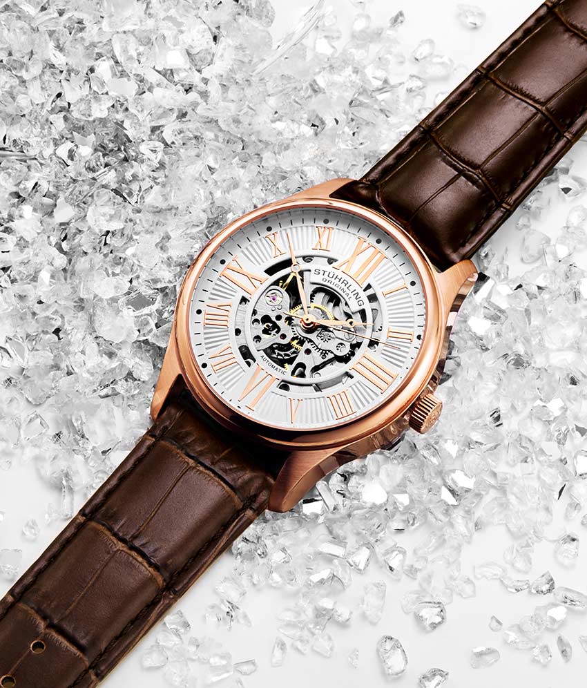 Stührling Atrium 3942 & 3942M Automatic 42mm Skeleton - Image 6