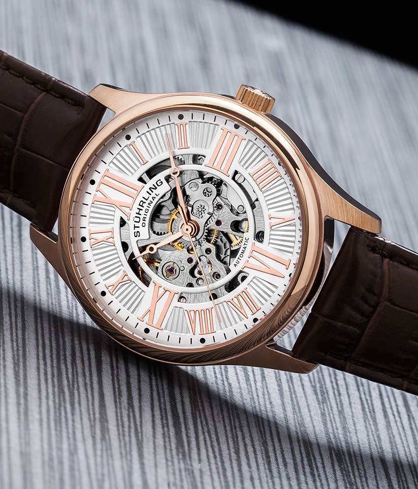 Stührling Atrium 3942 & 3942M Automatic 42mm Skeleton - Image 7