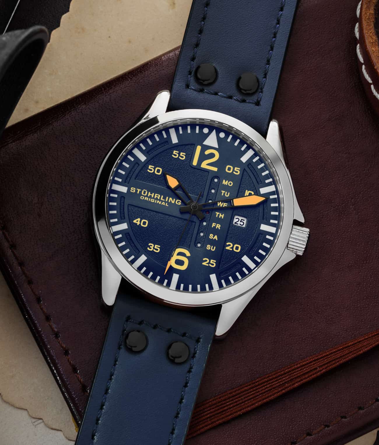 Stührling Aeronaut 3916 Quartz 43mm Aviator - Image 4