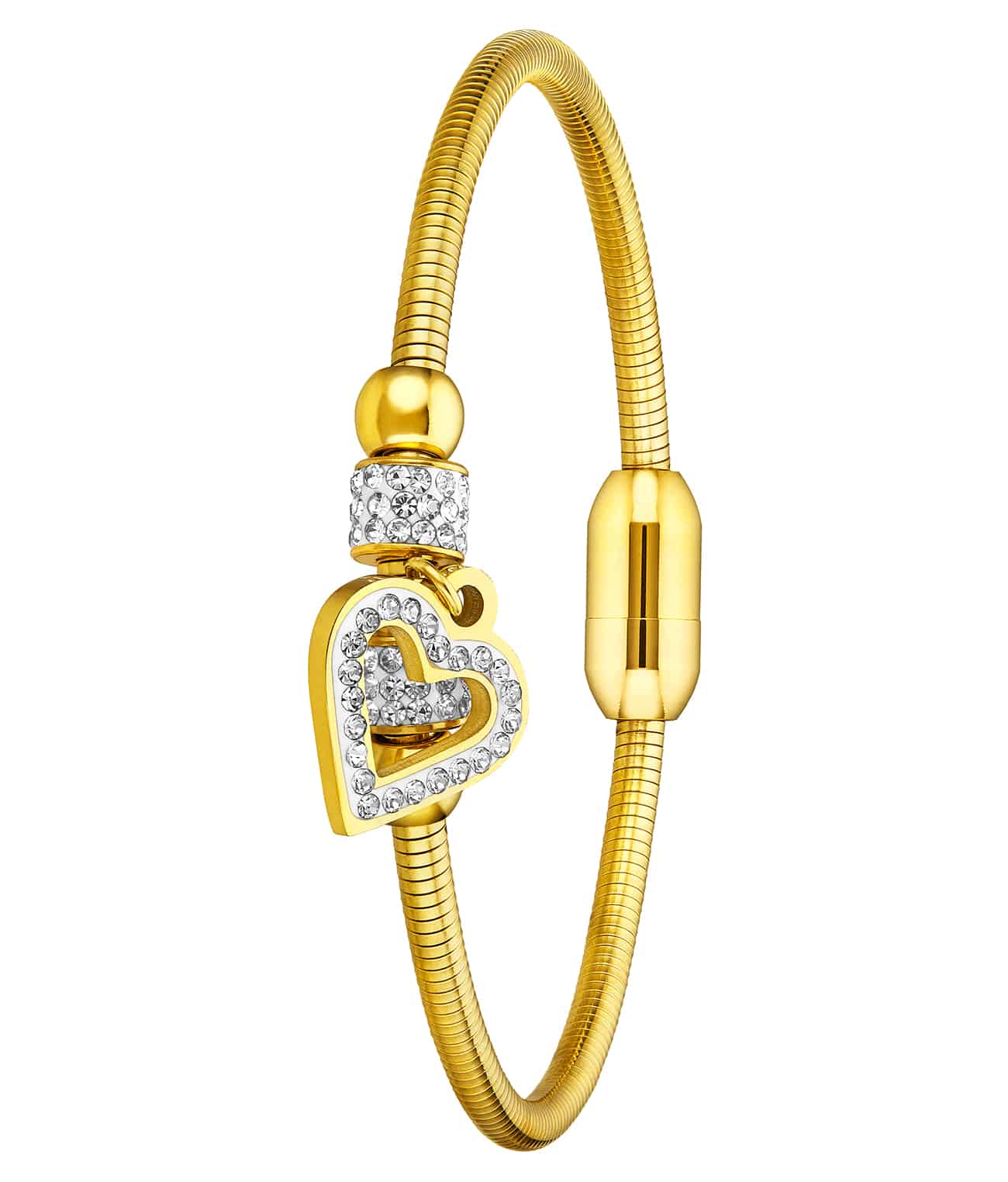 Stührling Studded Heart Bangle - Image 3