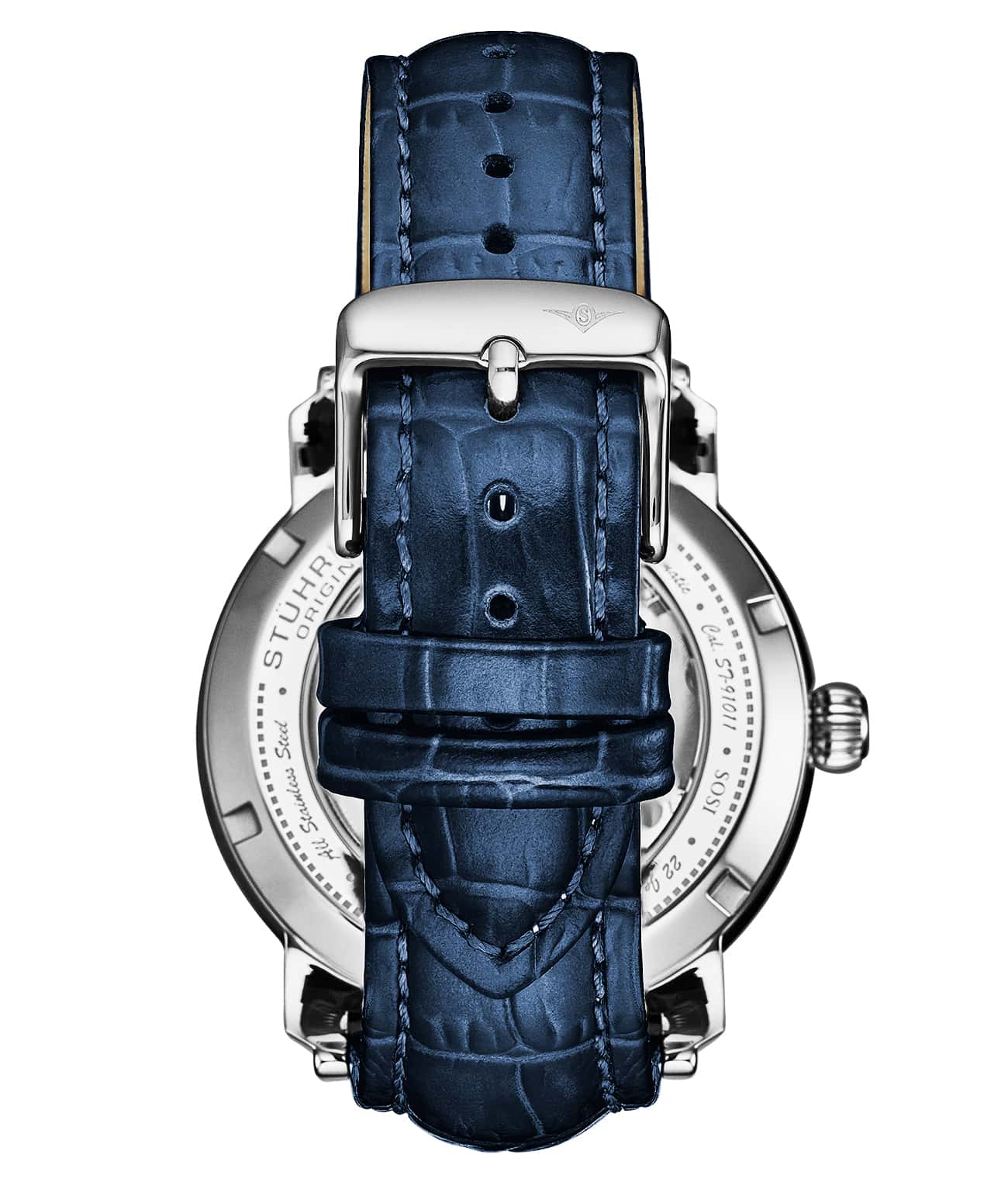 Stührling Celestial Timekeeper 1017 Dual Time Automatic 44mm Skeleton Watch - Image 15