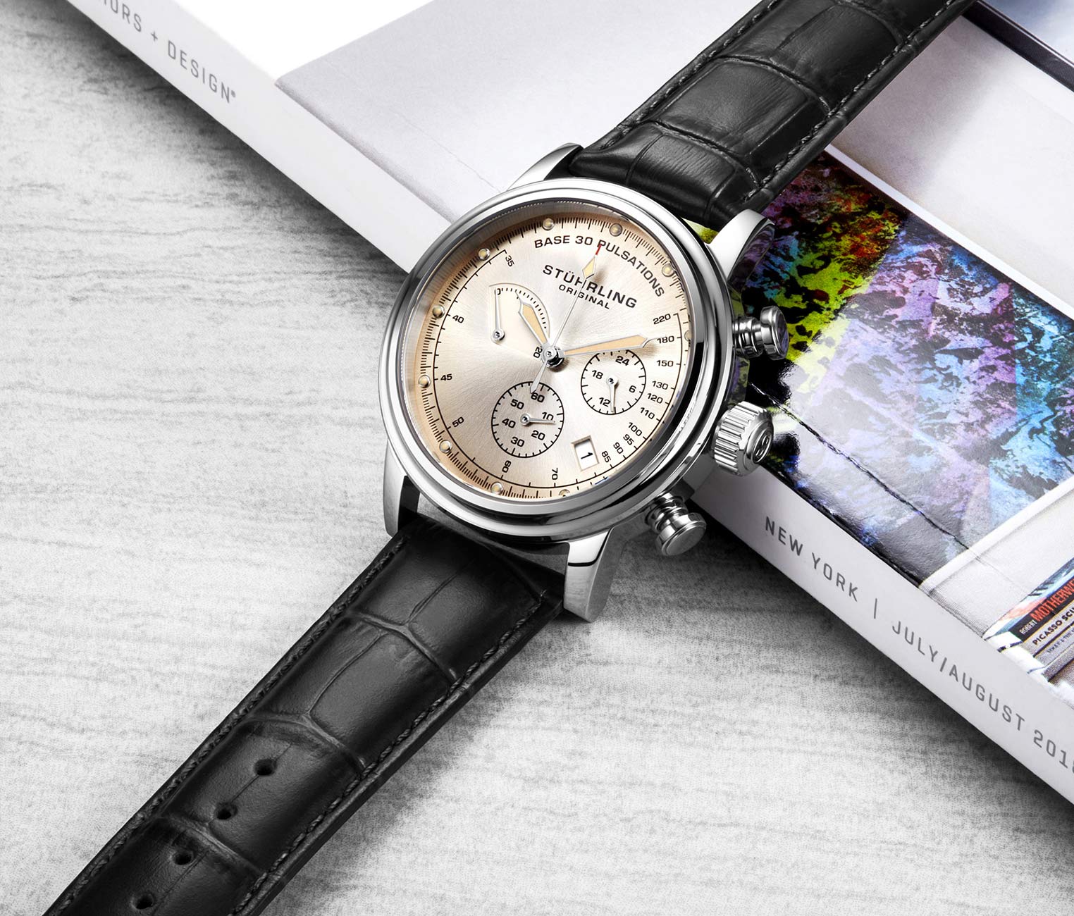 Stührling ChronoPulse 895 Quartz 42mm Chronograph - Image 11