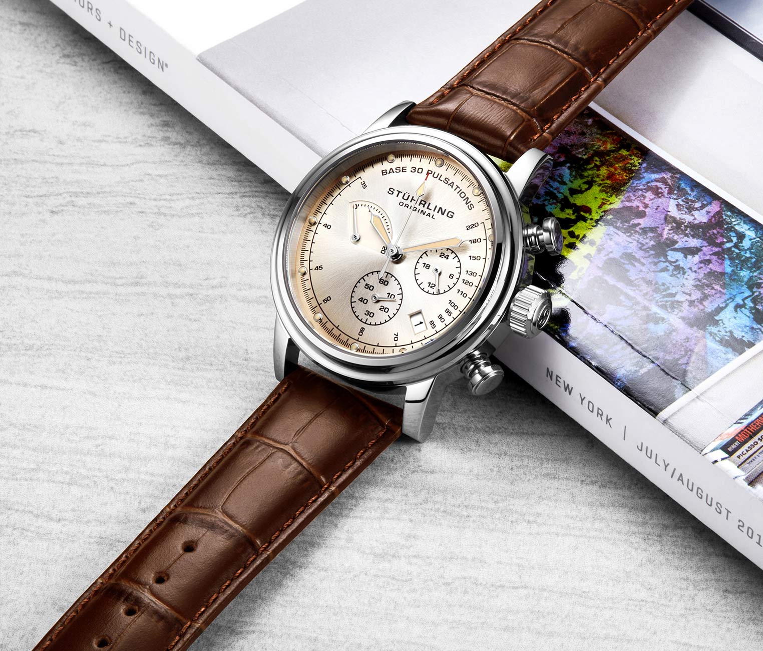 Stührling ChronoPulse 895 Quartz 42mm Chronograph - Image 16