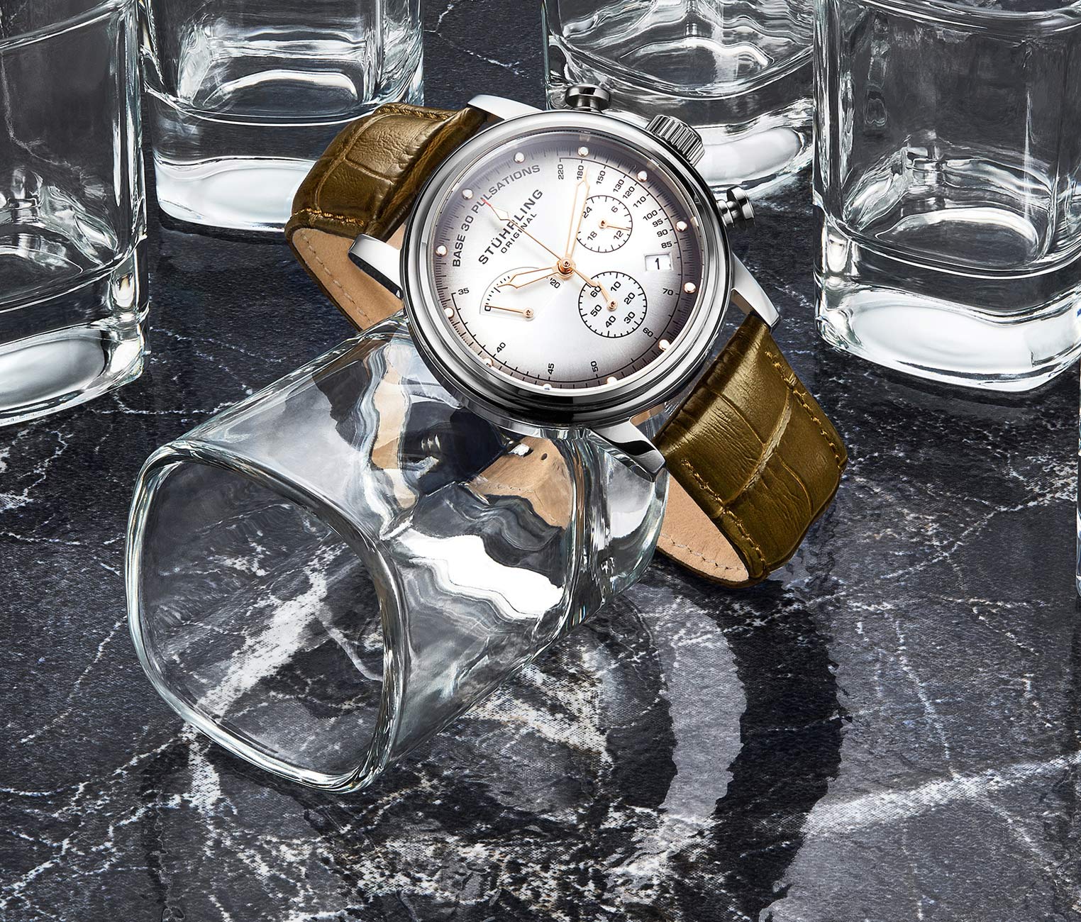 Stührling ChronoPulse 895 Quartz 42mm Chronograph - Image 5