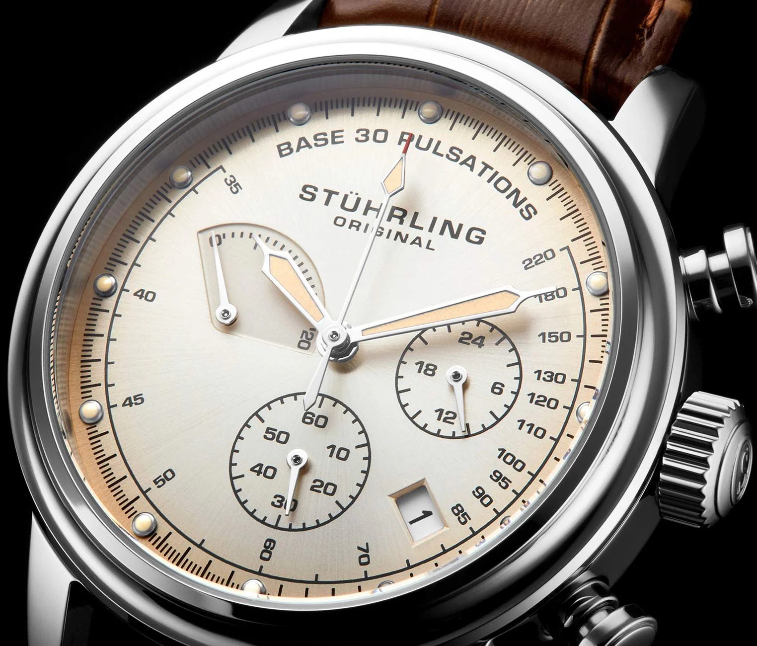 Stührling ChronoPulse 895 Quartz 42mm Chronograph - Image 9